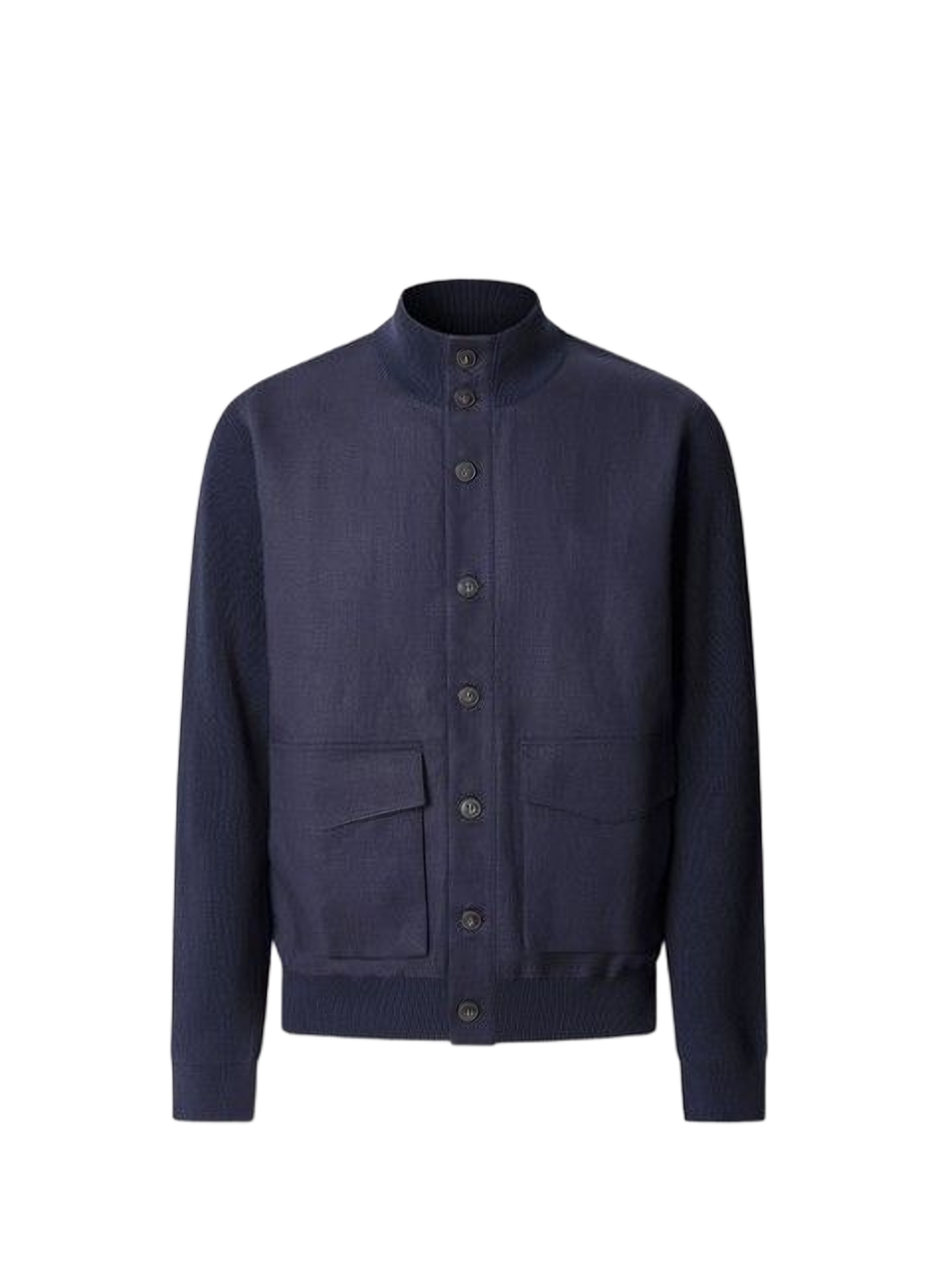 Straight jacket in cotton and linen HACKETT Blue