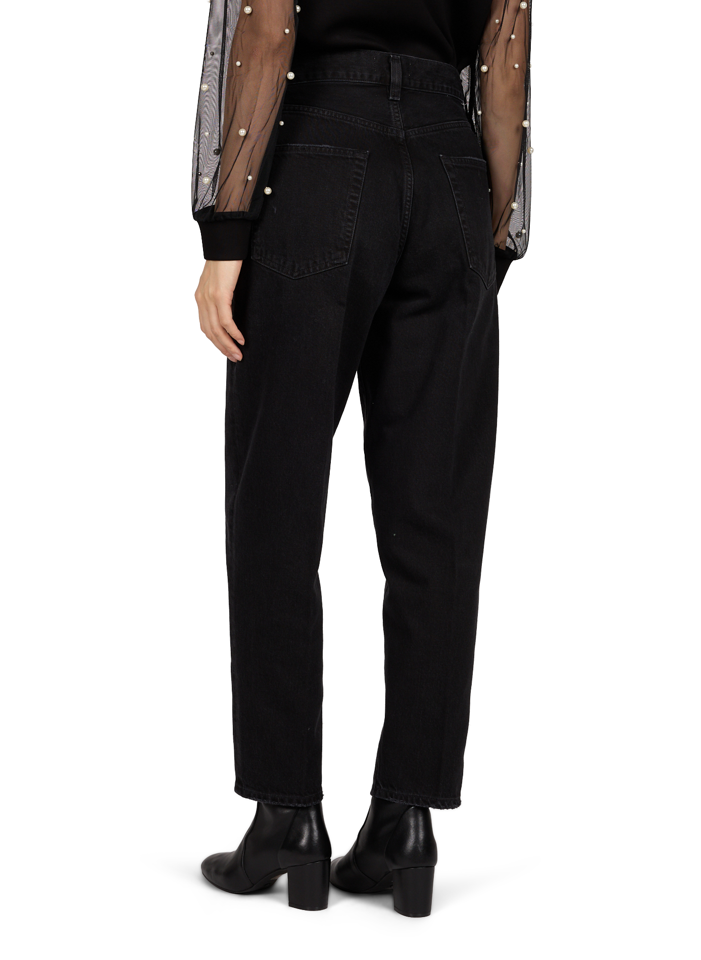 Jeans large 80'S en coton AGOLDE Noir