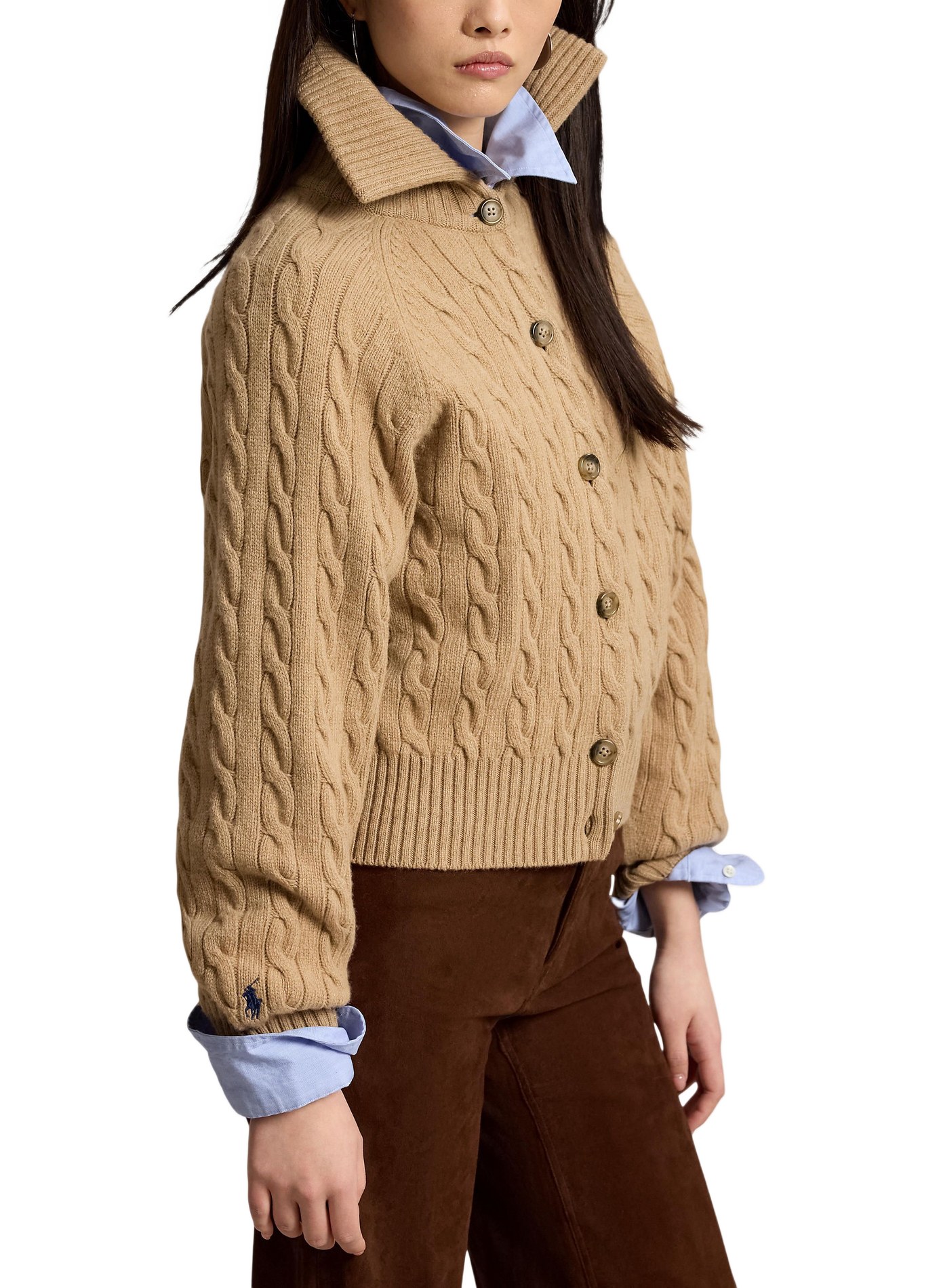 Buttoned wool cardigan POLO RALPH LAUREN Beige