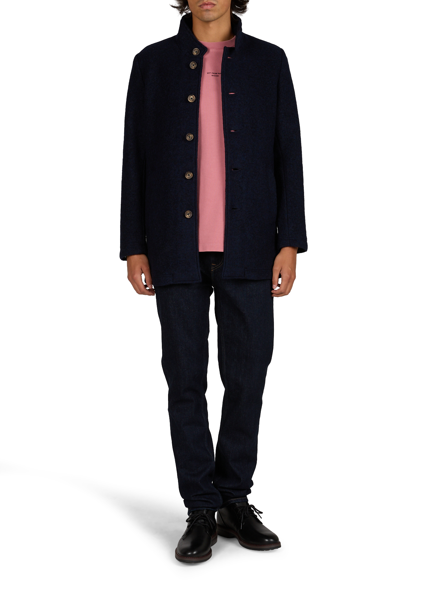 Straight buttoned coat 1789 CALA Blue