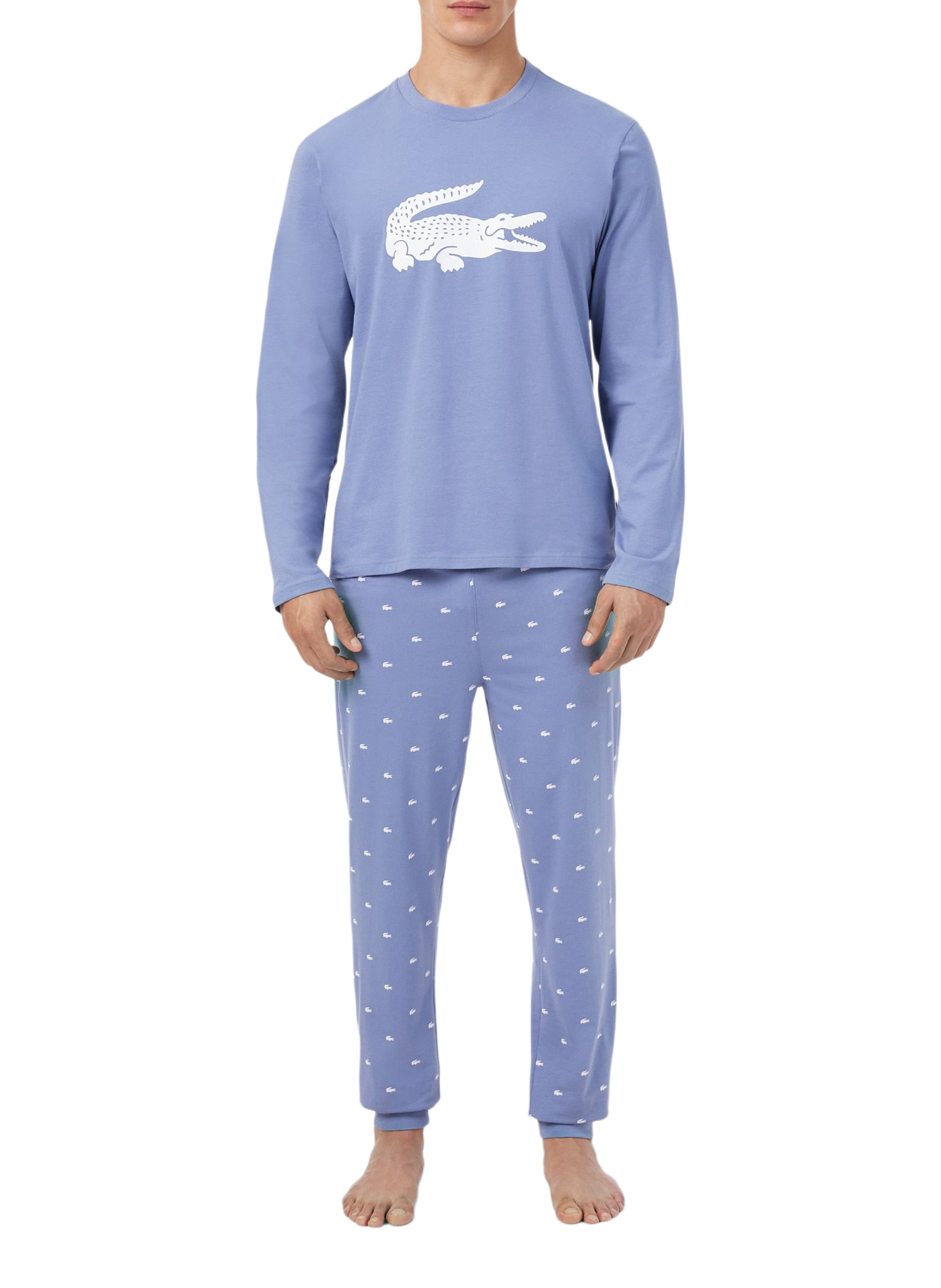 Ensemble de pyjama en coton mélangé LACOSTE Bleu