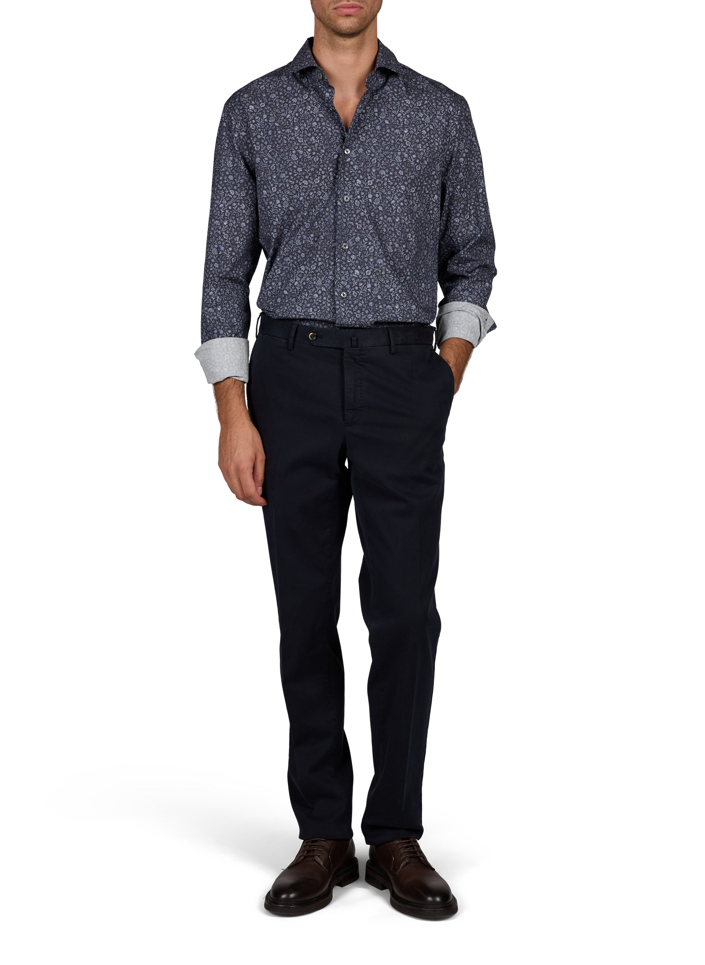Bedrucktes Baumwollhemd VAN LAACK Blau