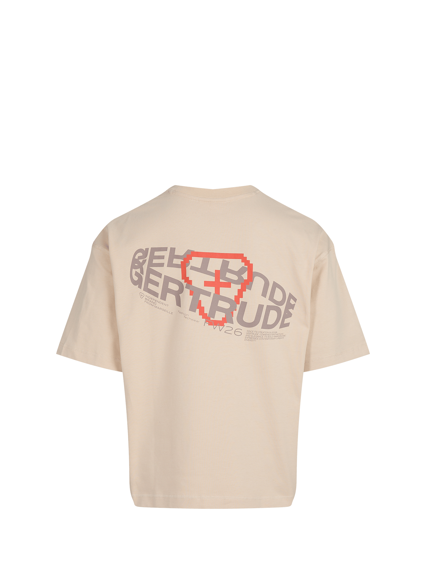Oversized cotton T-shirt GERTRUDE Beige