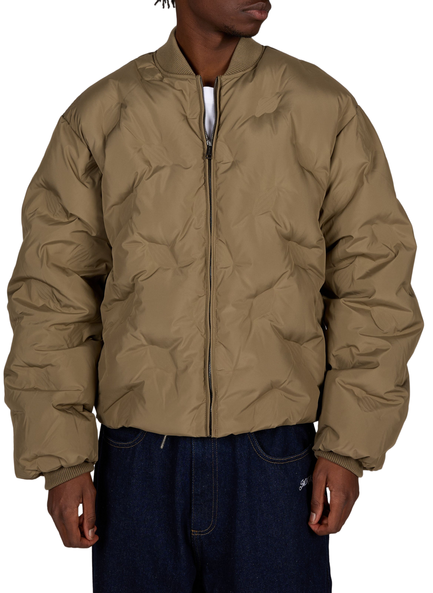 Gerade geschnittene, einfarbige Steppjacke DAILY PAPER Grau