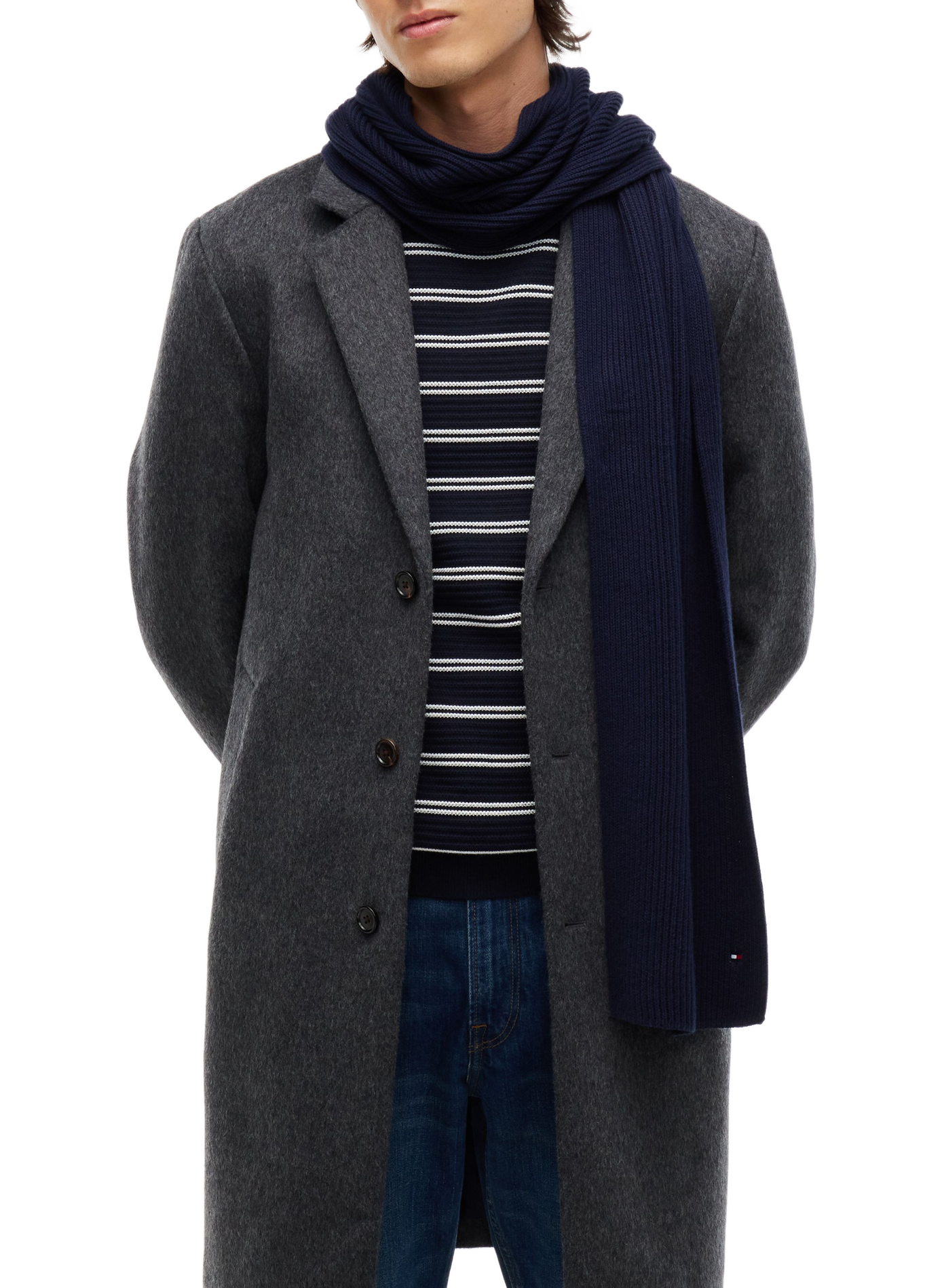 Bonnet et écharpe unis TOMMY HILFIGER Blue