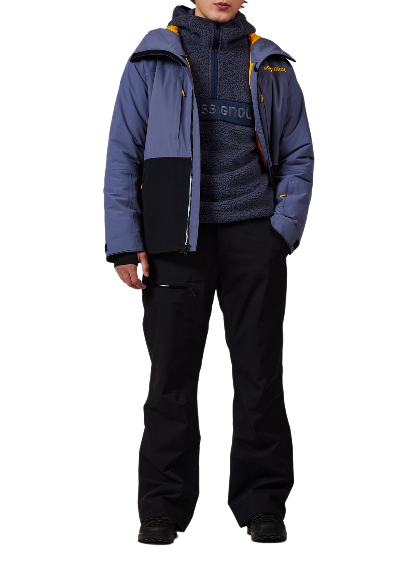 Plain straight-leg ski trousers ROSSIGNOL Black