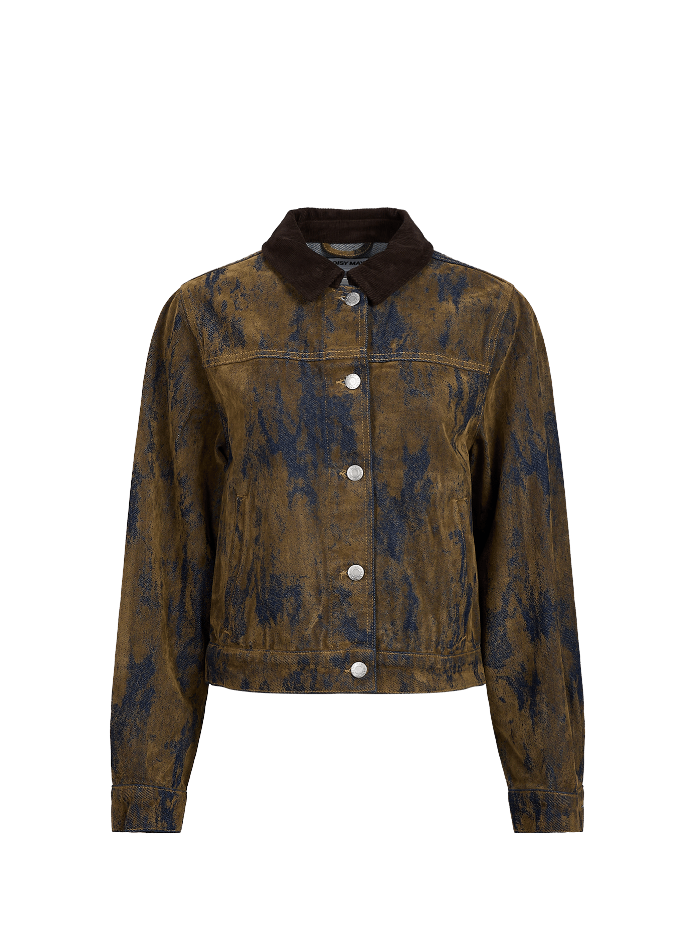 Chaqueta vaquera Nmandrea recta con cuello clásico de algodón NOISY MAY Marrón