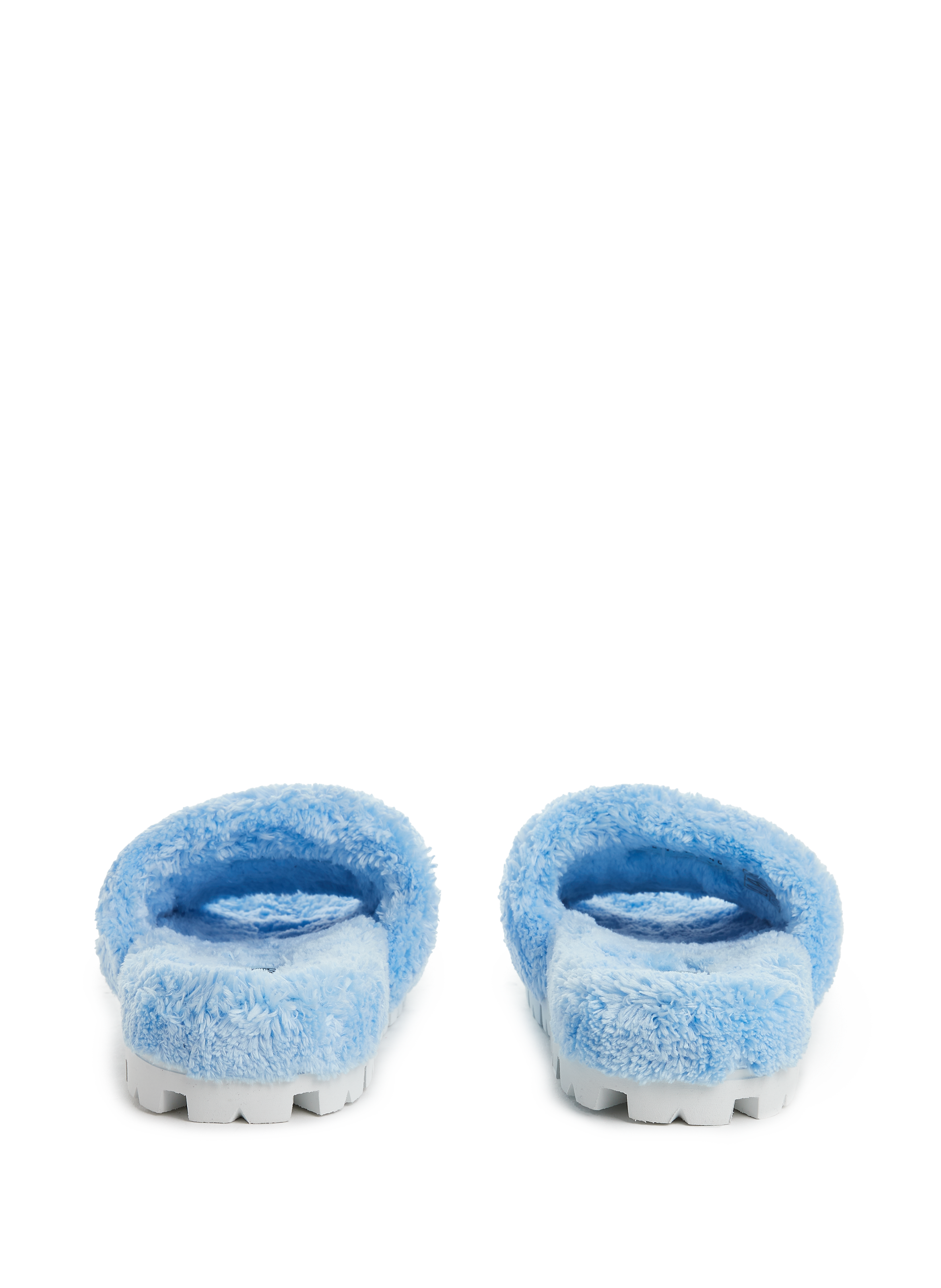 Furry sliders PRADA Blue