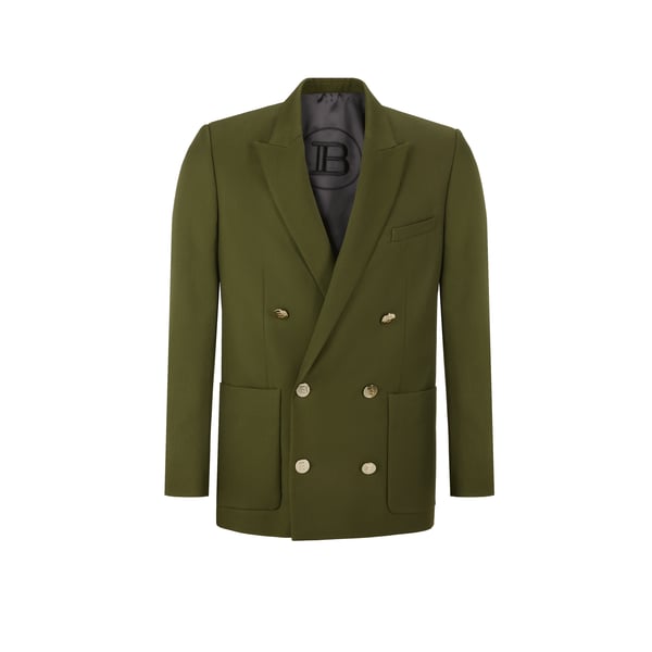 Blazer en twill de laine