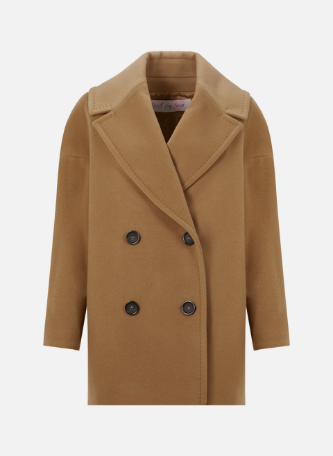 Short cashmere blend coat BrownTHE SOCIAL SUNDAY 