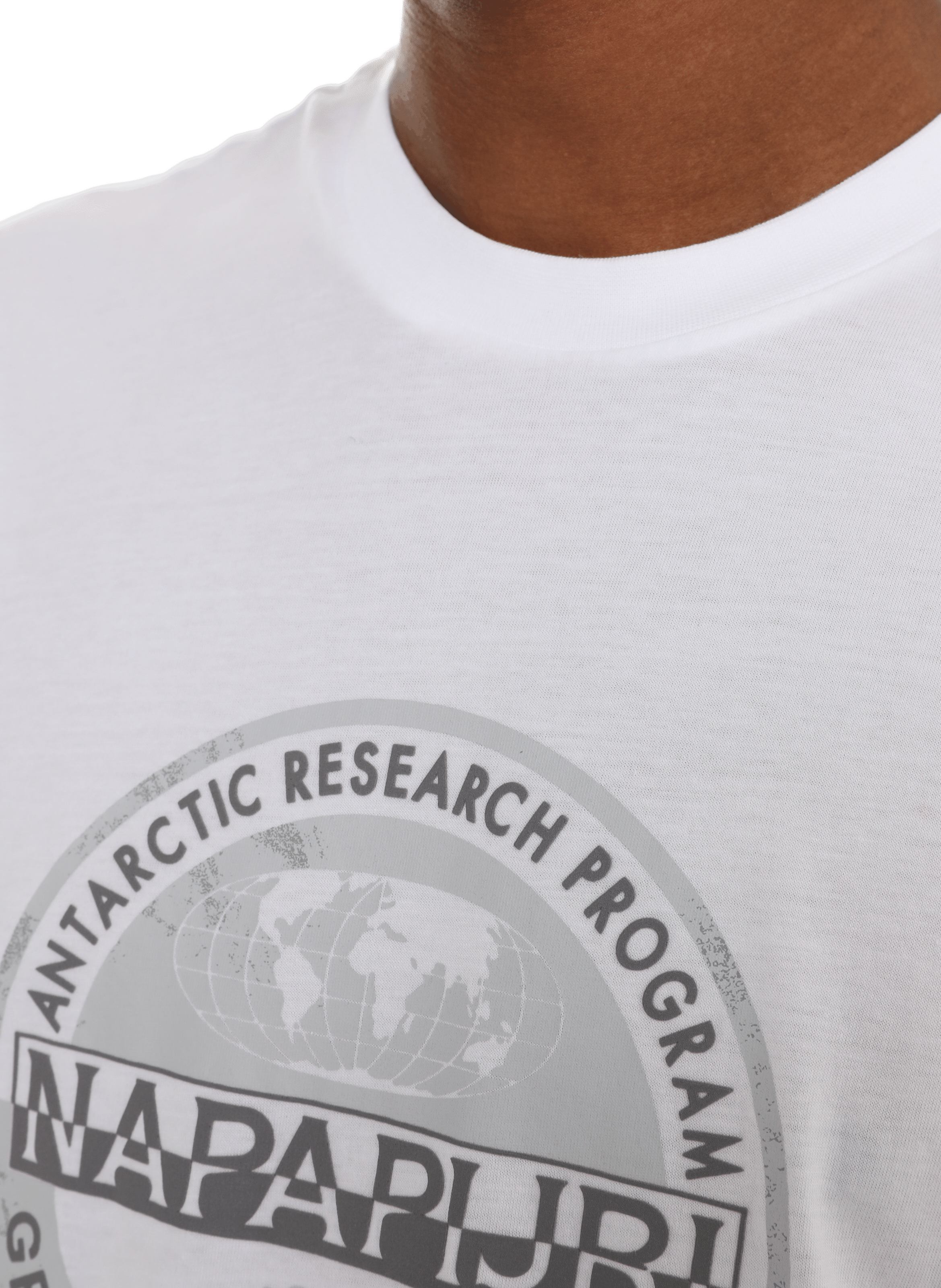 Bedrucktes Baumwoll-T-Shirt NAPAPIJRI Weiss
