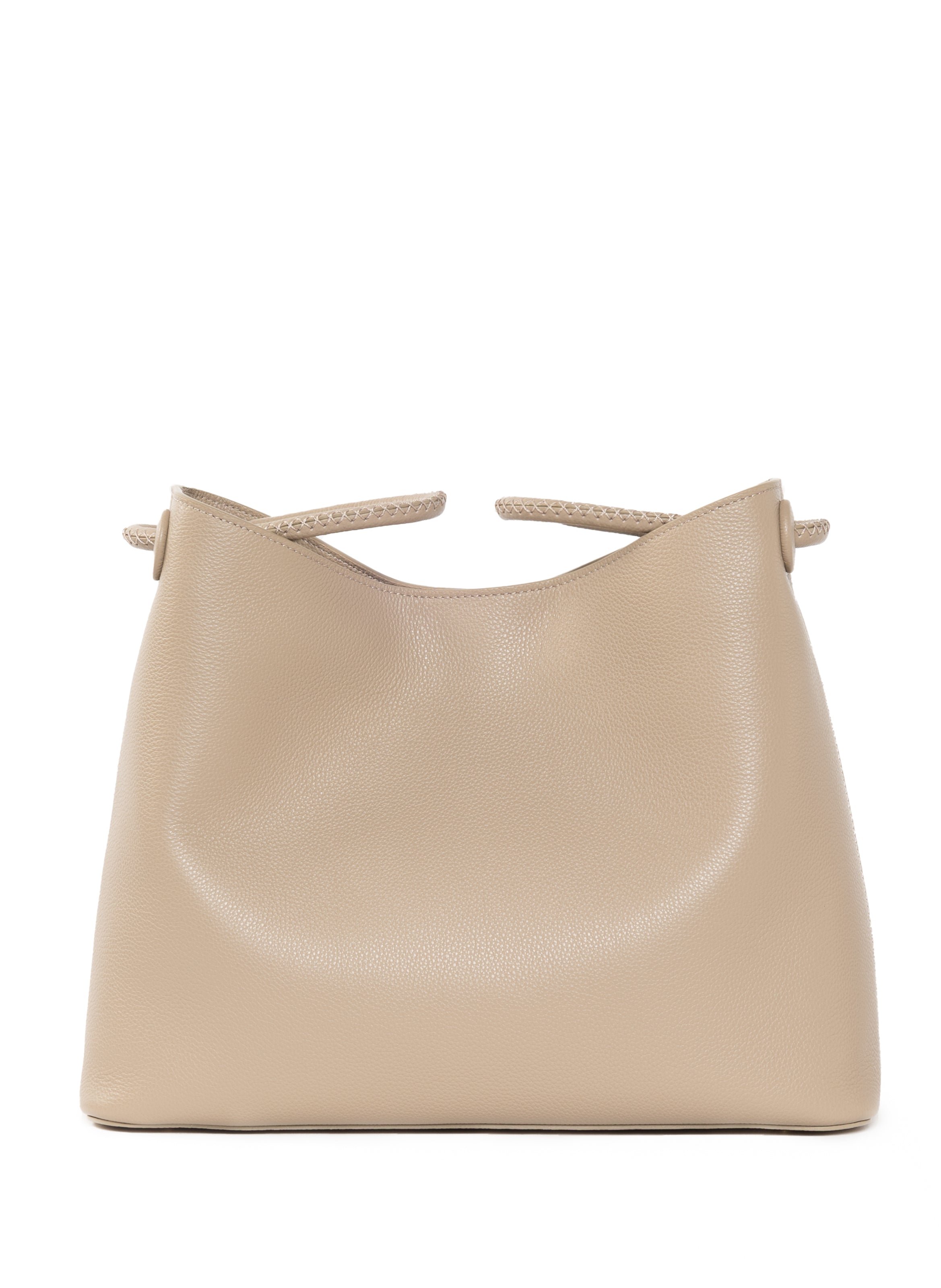 ELLEME Sac vosges en cuir grainé Gris