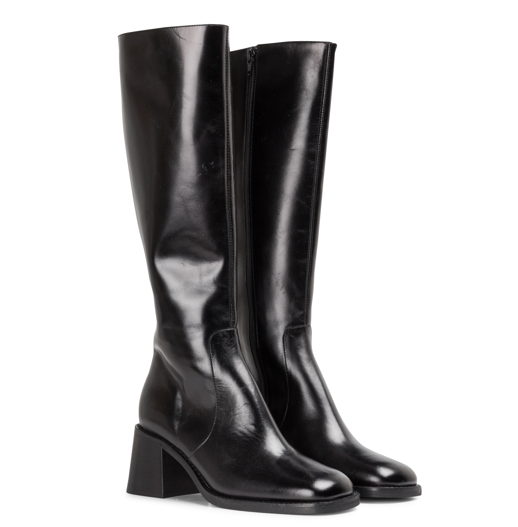 Bottes en cuir diou JONAK Noir