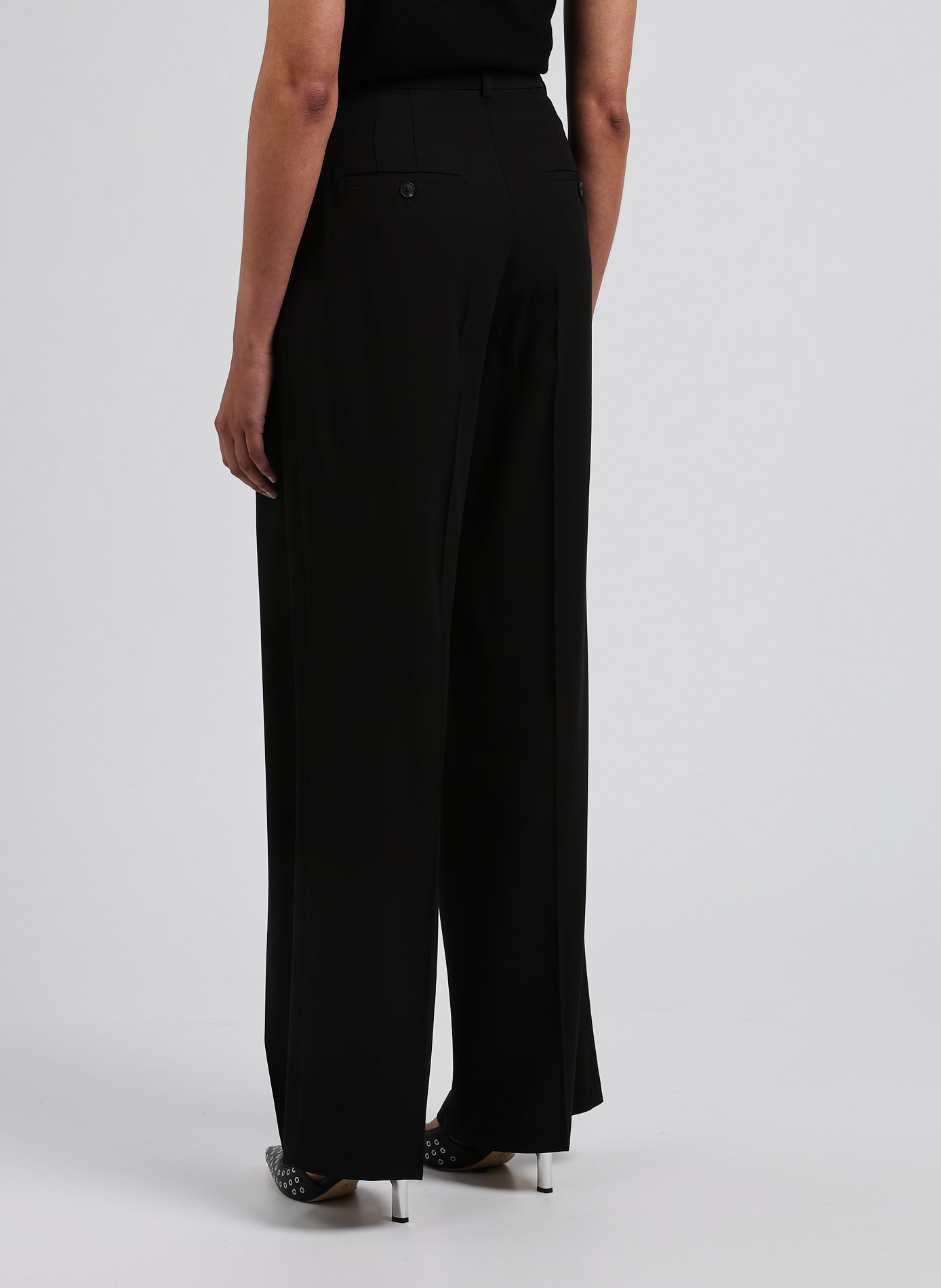 Pantalon droit en laine mélangé ROHE FRAMES Blanc