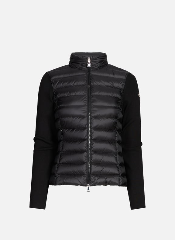 Bi-material blazer jacket Black by MONCLER MONCLER Bi-material blazer jacket Black