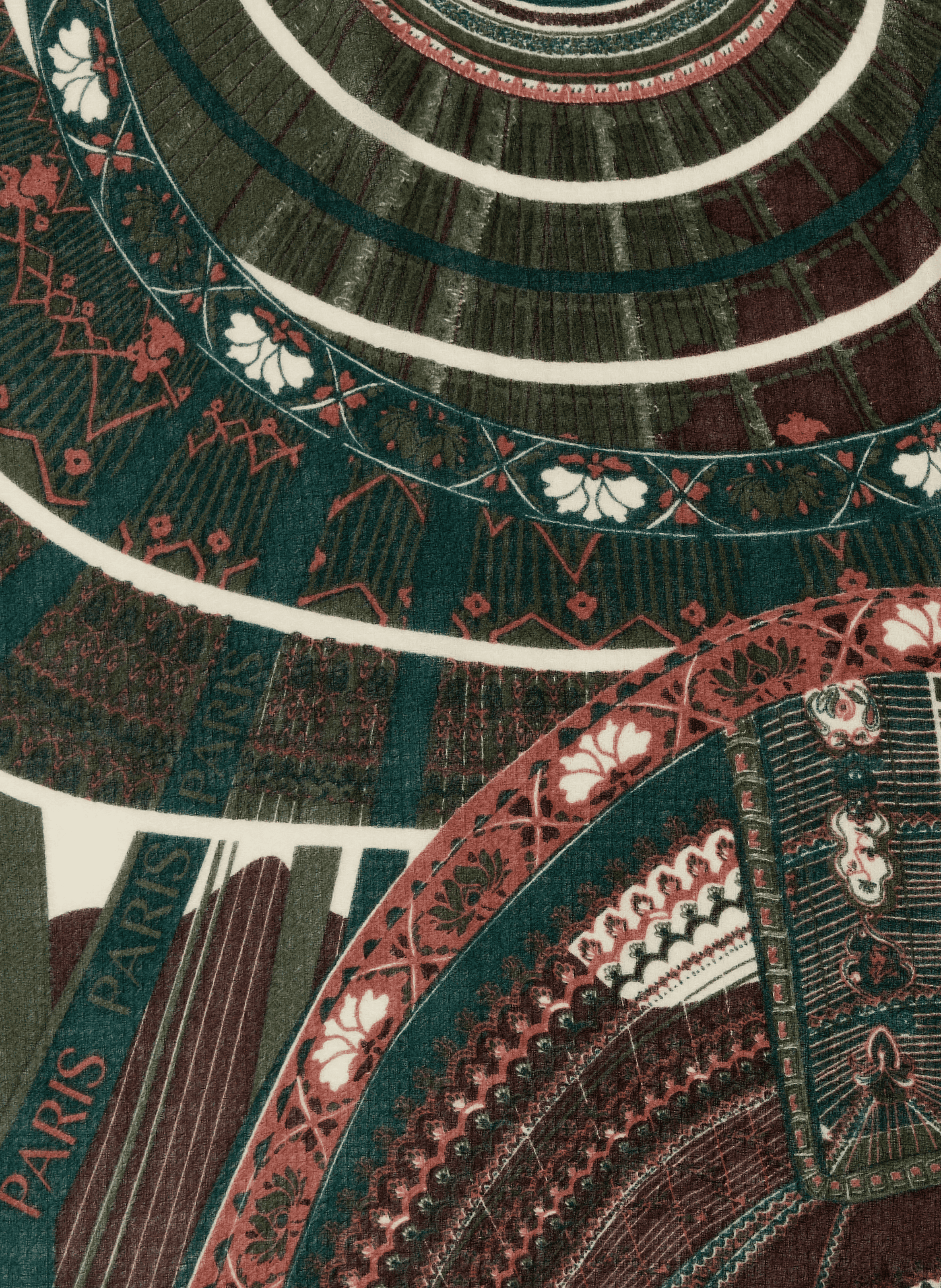 Carré de laine et soie imprimé PETRUSSE Multicolore