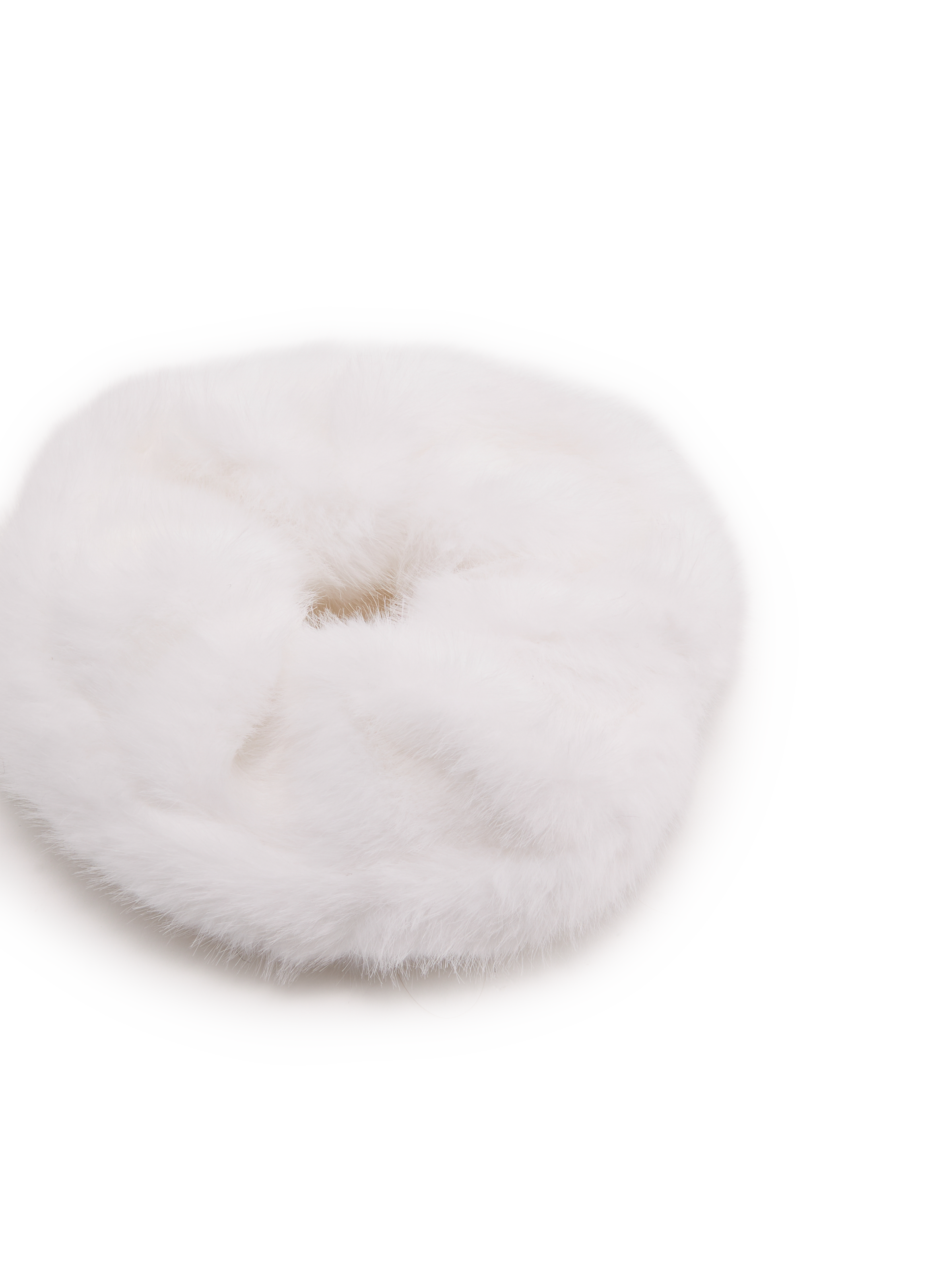 Fluffy scrunchie AU PRINTEMPS PARIS White