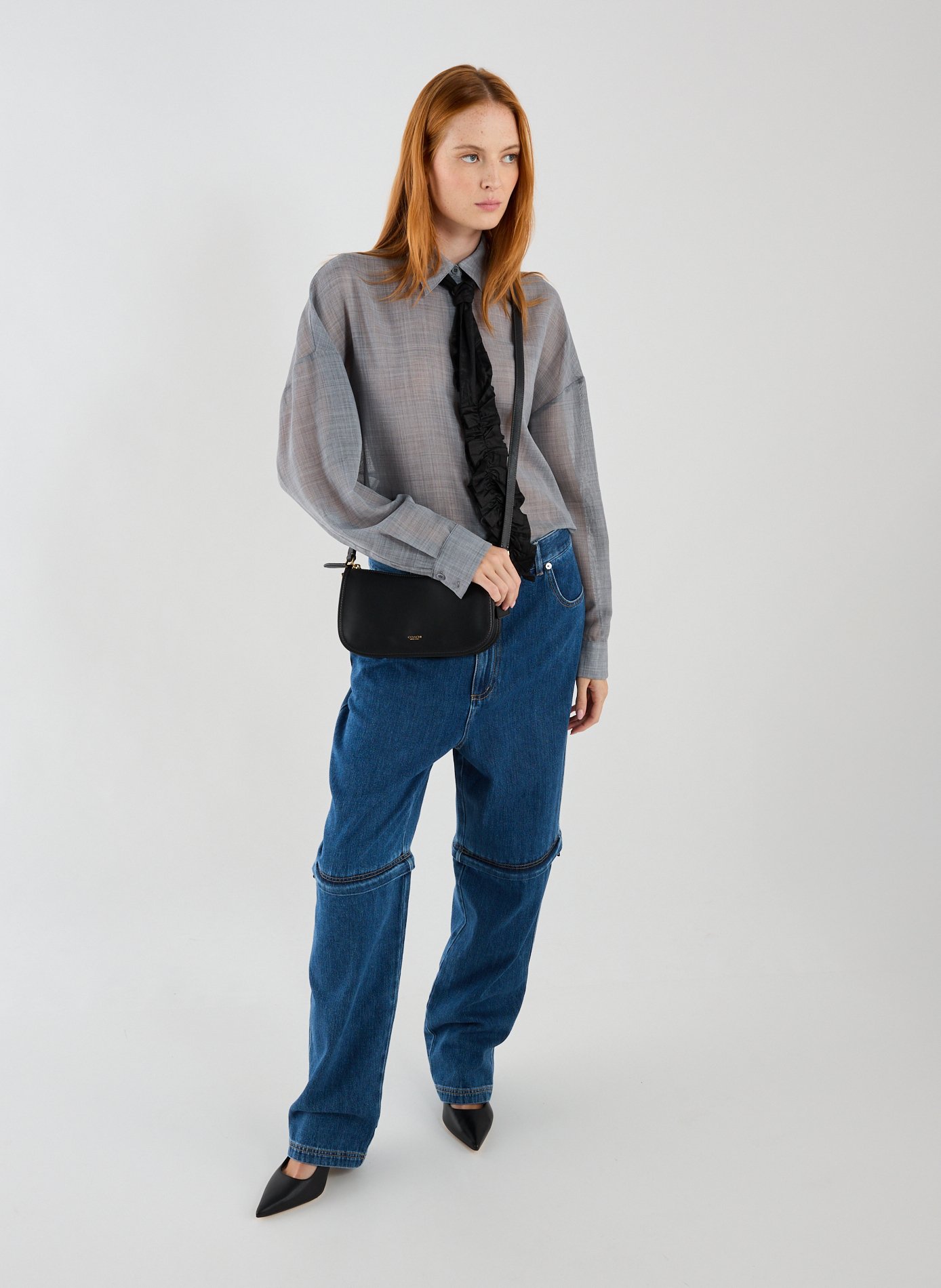 Sac Waverly en cuir COACH Noir