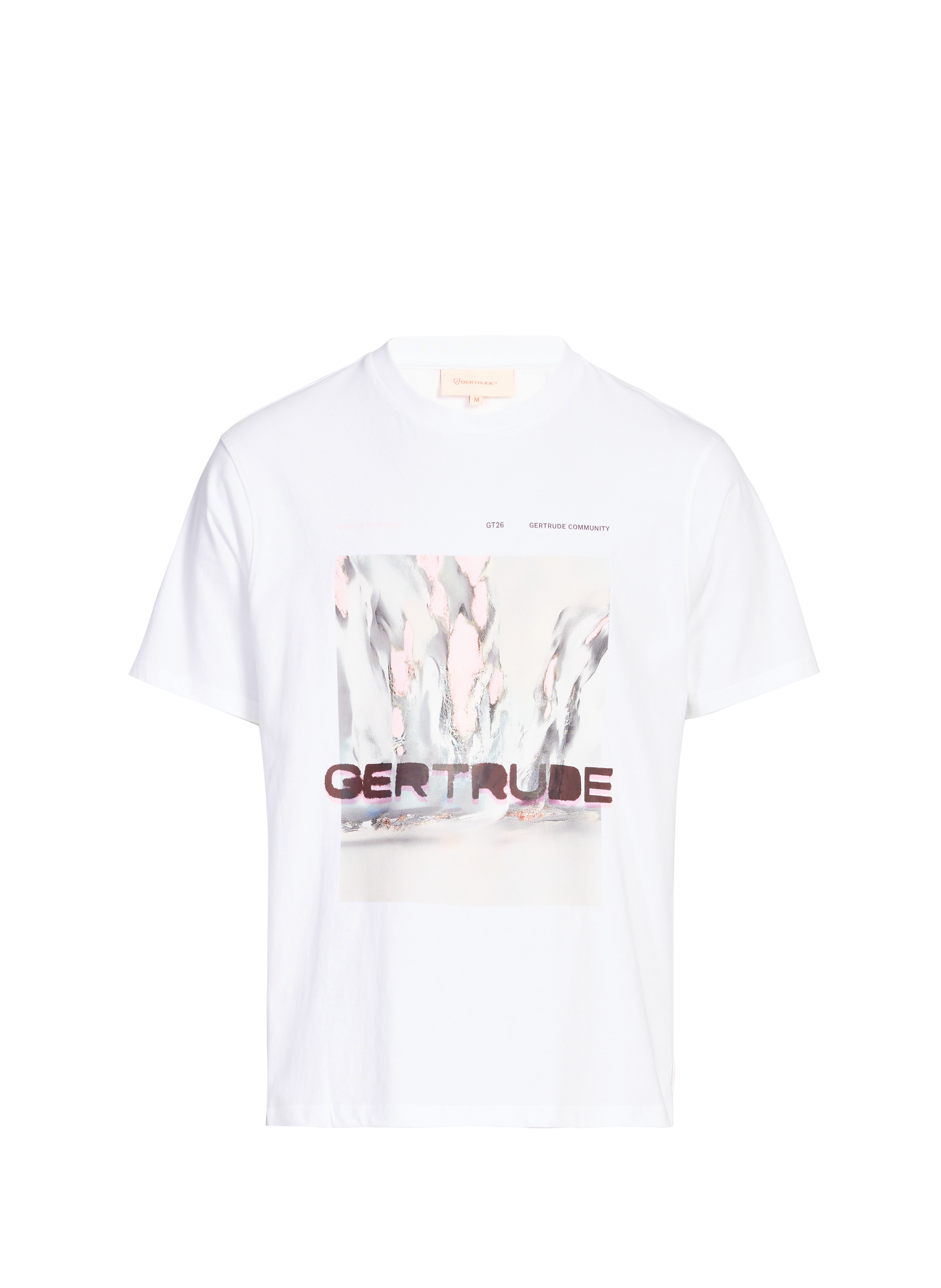 T-shirt imprimé col rond en coton GERTRUDE ET GASTON Blanc