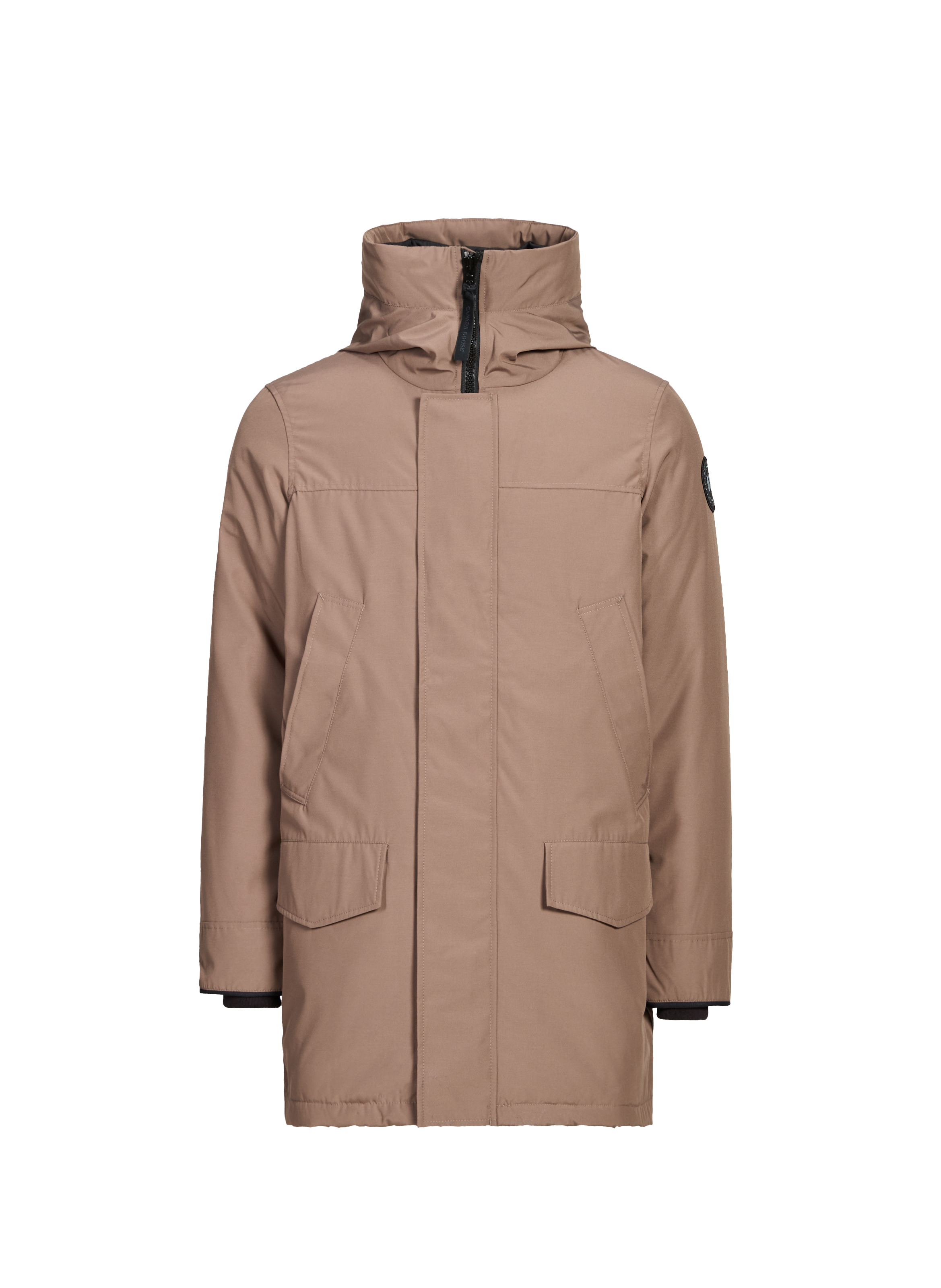 Parka droite à capuche en coton CANADA GOOSE Gris