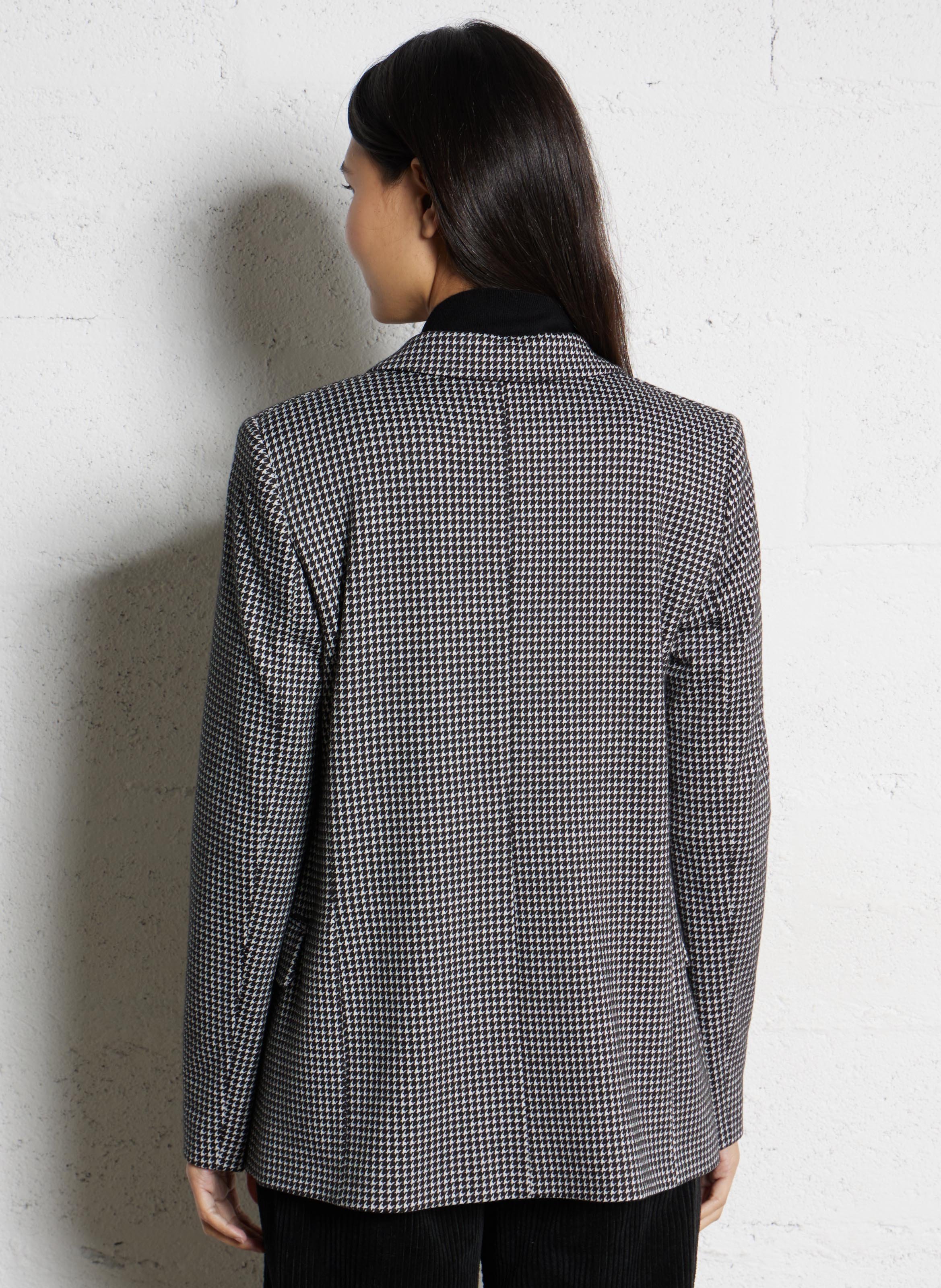 Veste tailleur droite imprimée IKKS Noir