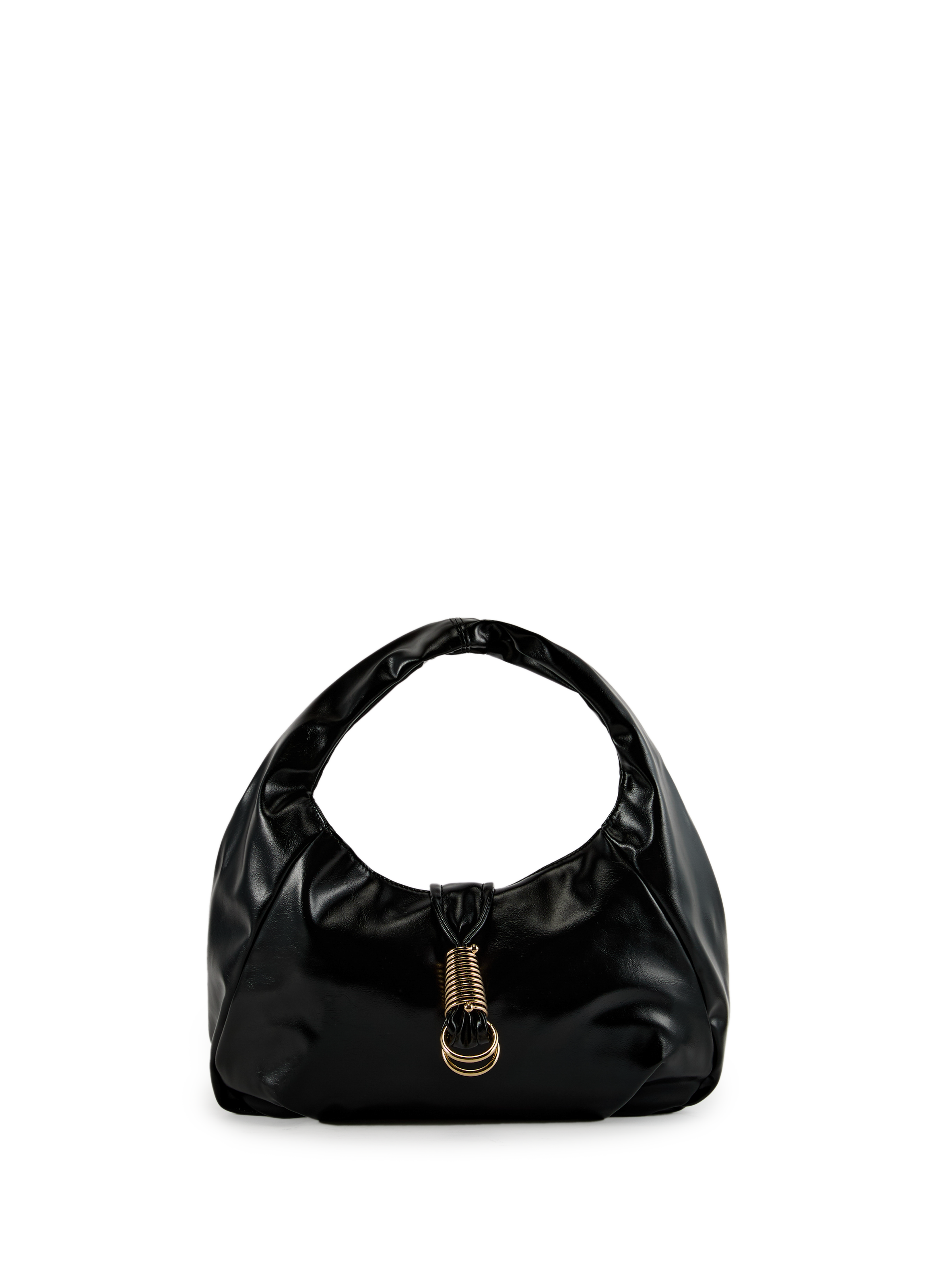 TOPSHOP Solid color shoulder bag Black