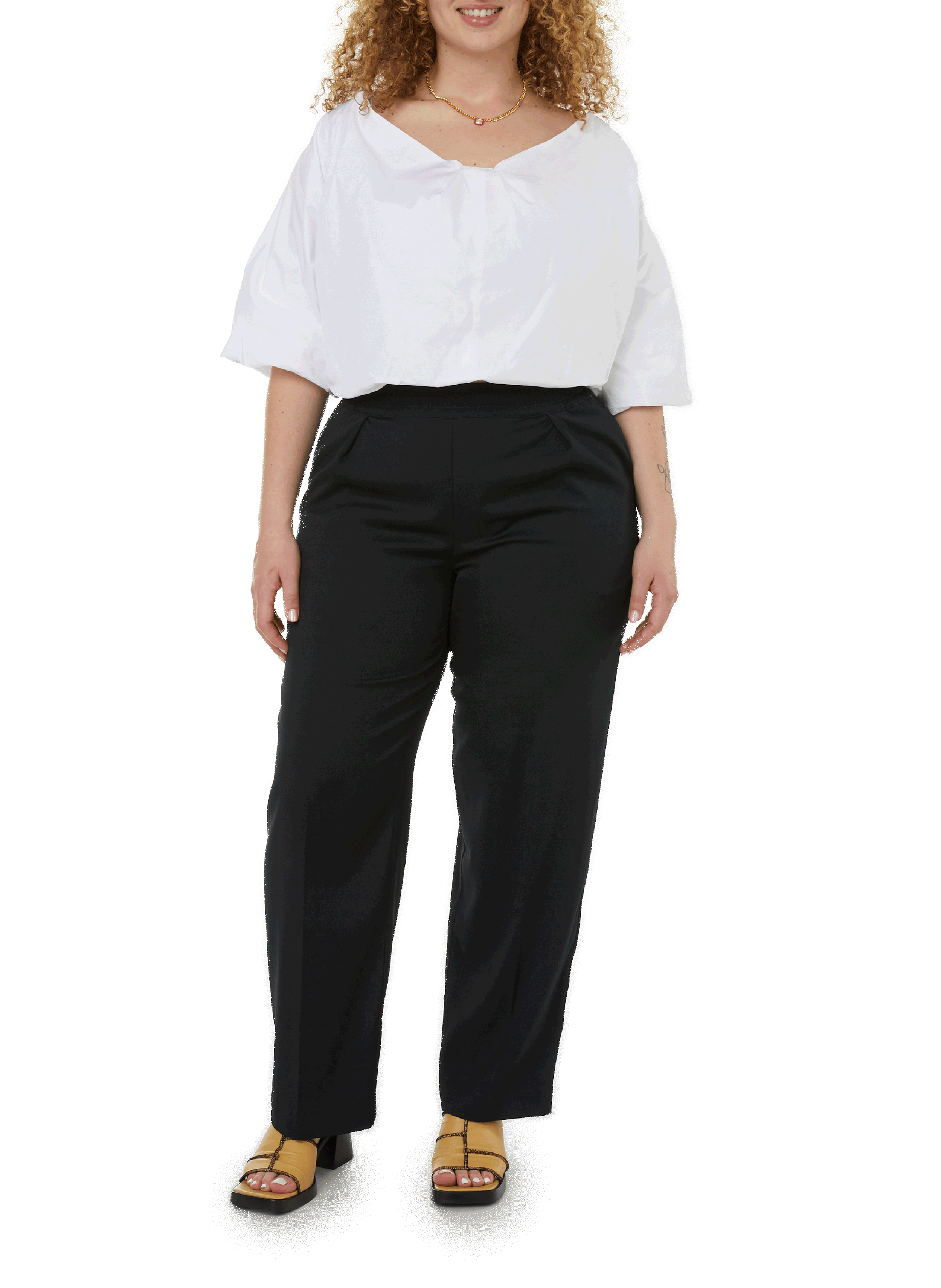 Cropped cotton blouse  BITE STUDIOS White