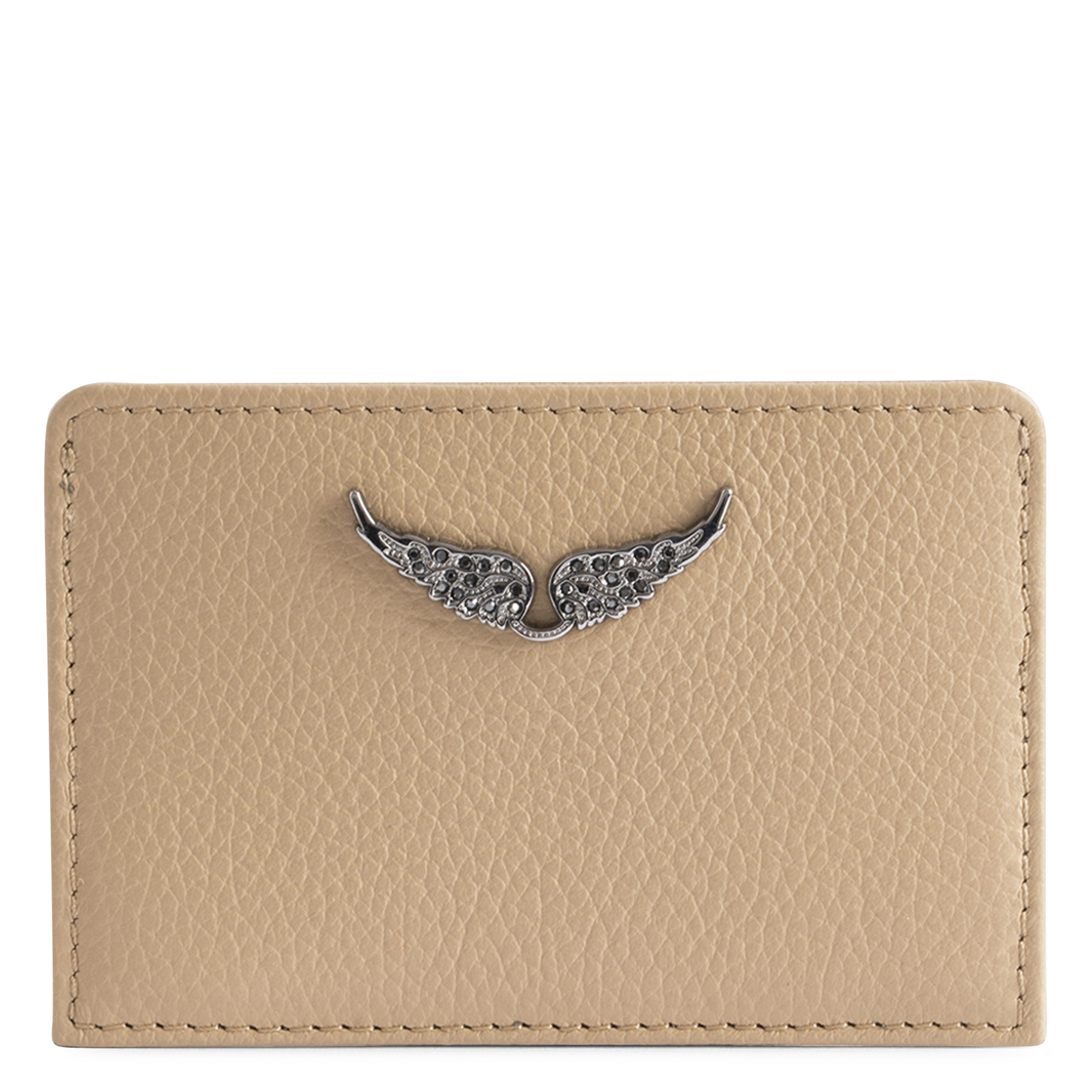 Porte cartes en cuir zv pass ZADIG&VOLTAIRE Beige