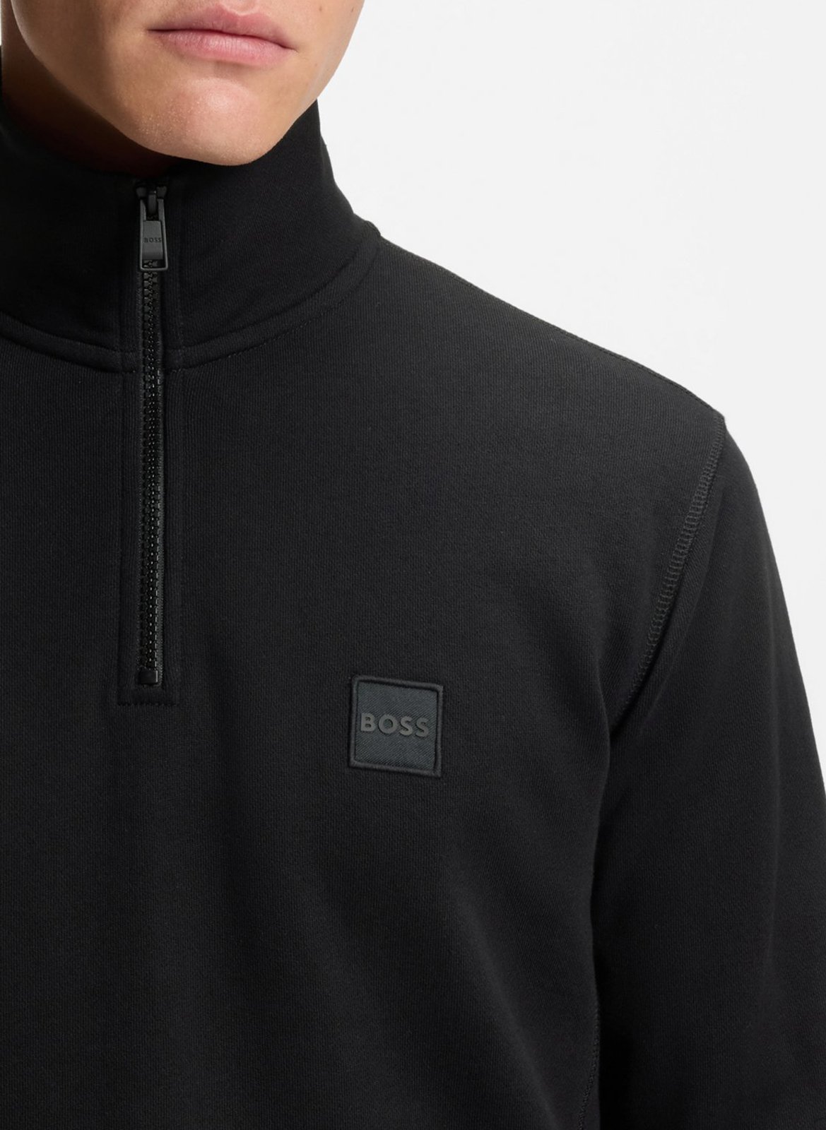 A refsweat col camionneur en coton Noir