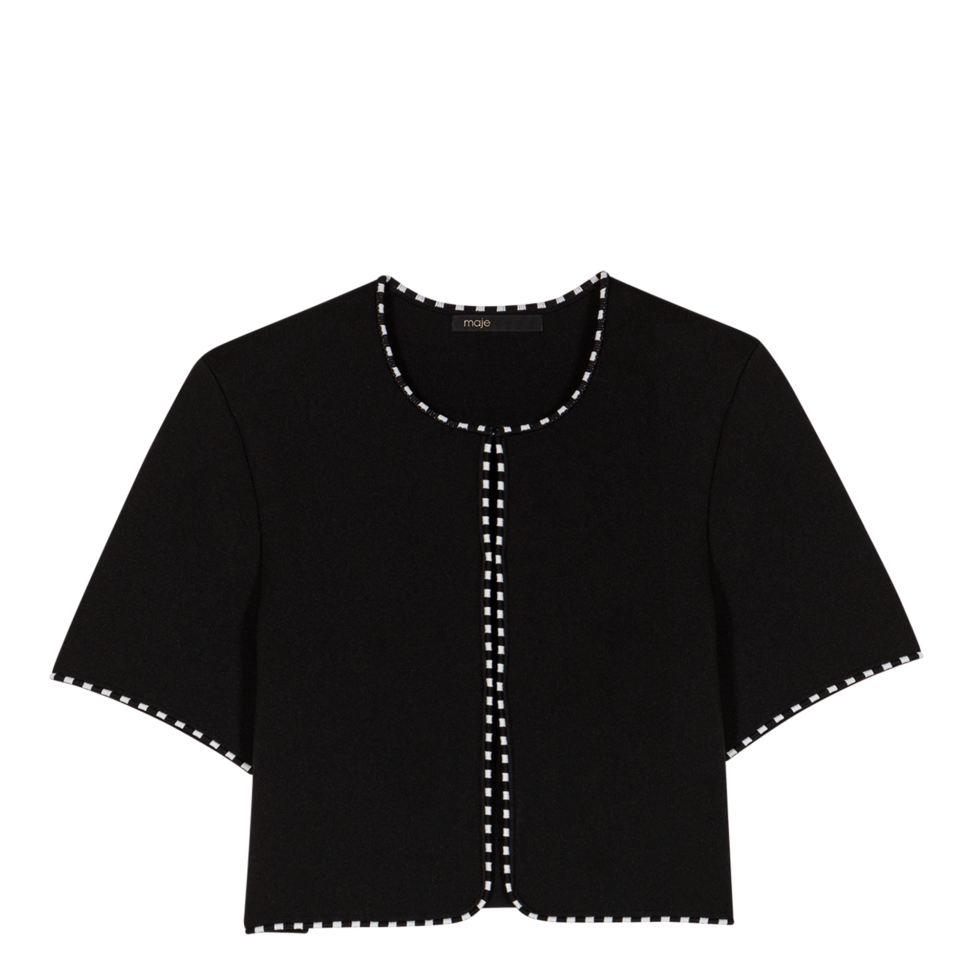 Cardigan col rond MAJE Noir