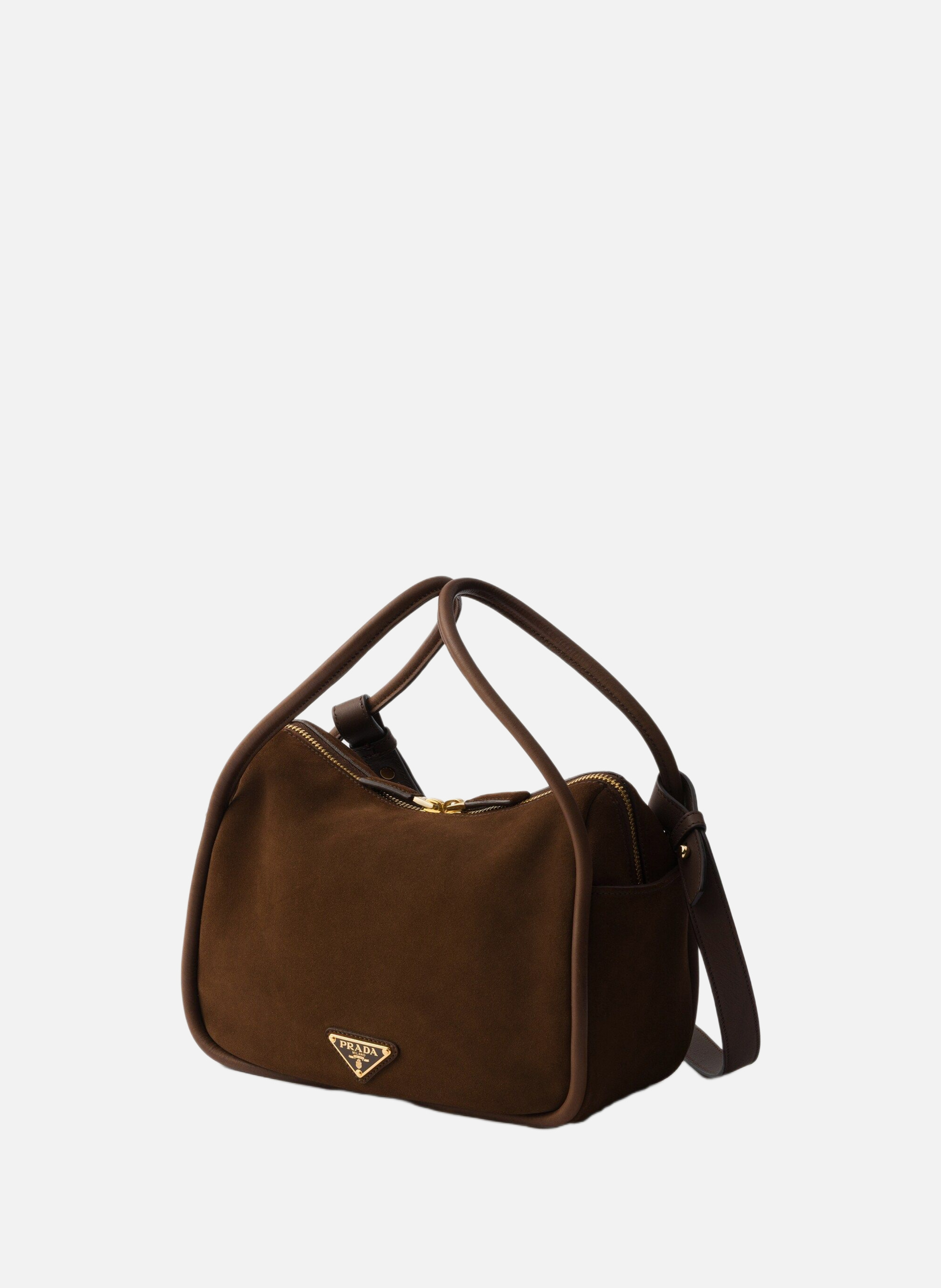 Sac prada darling en daim PRADA Marron