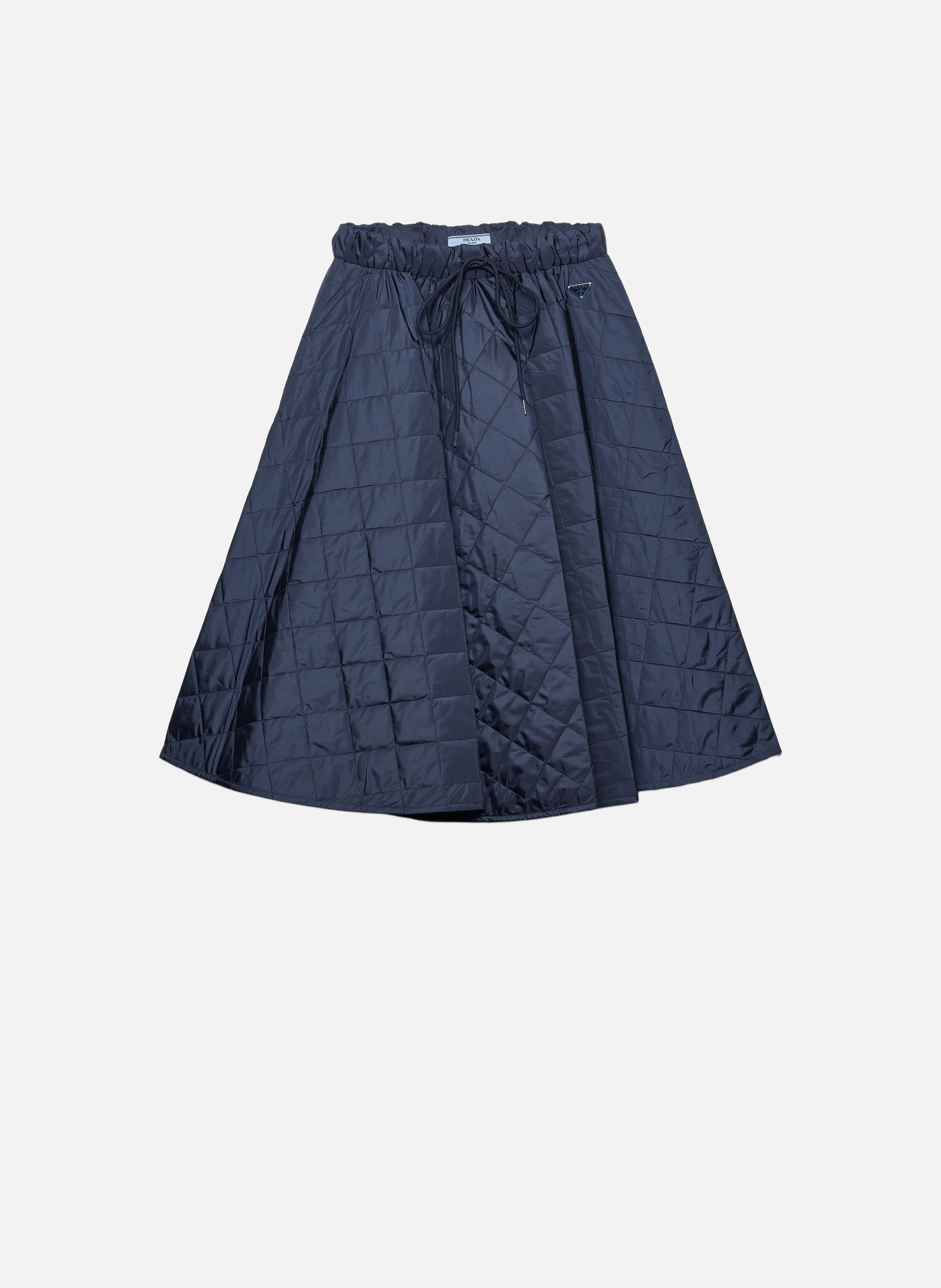 Jupe corolle en re-nylon PRADA Bleu