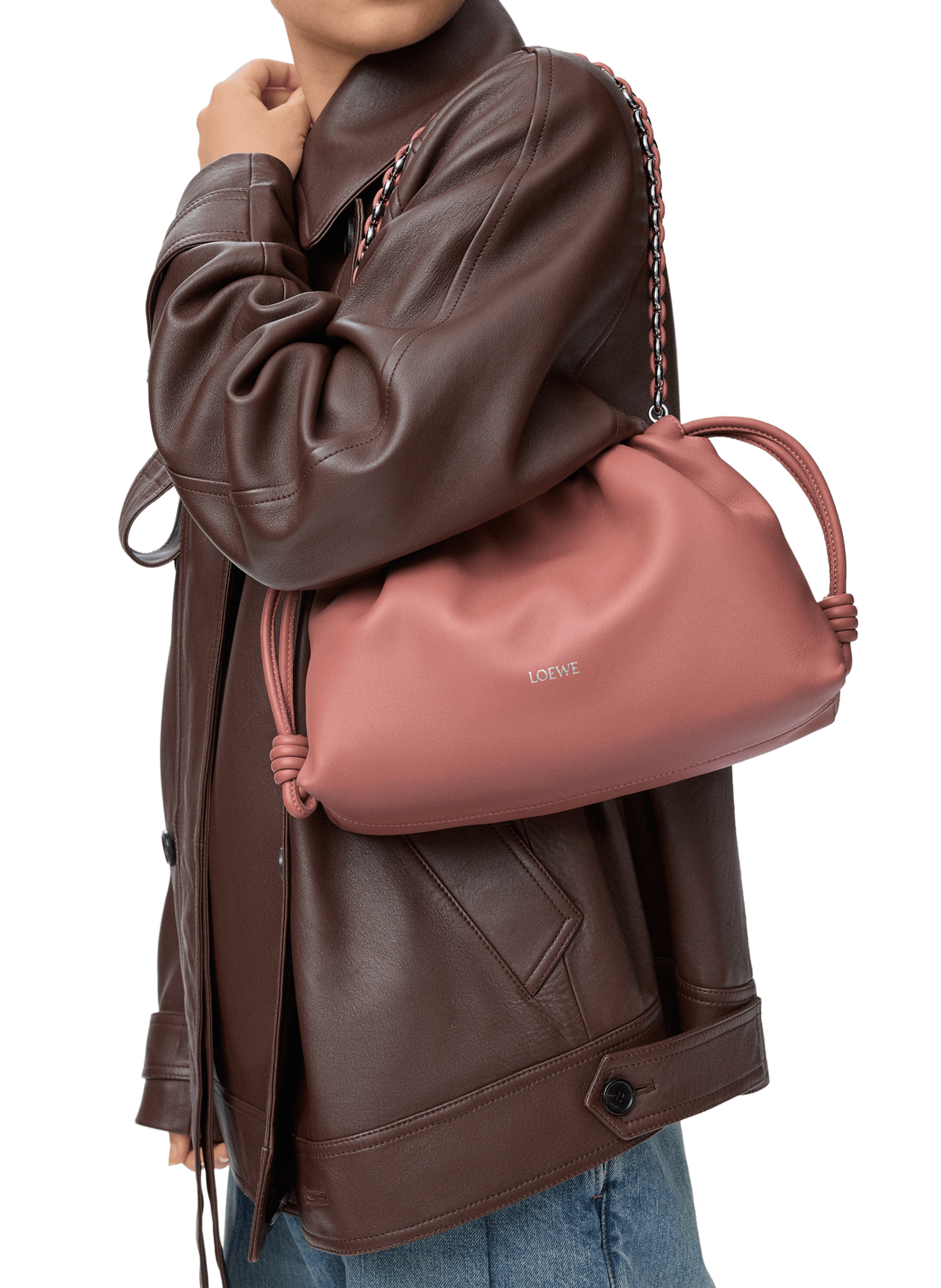 Flamenco Medium Leather Purse LOEWE Pink