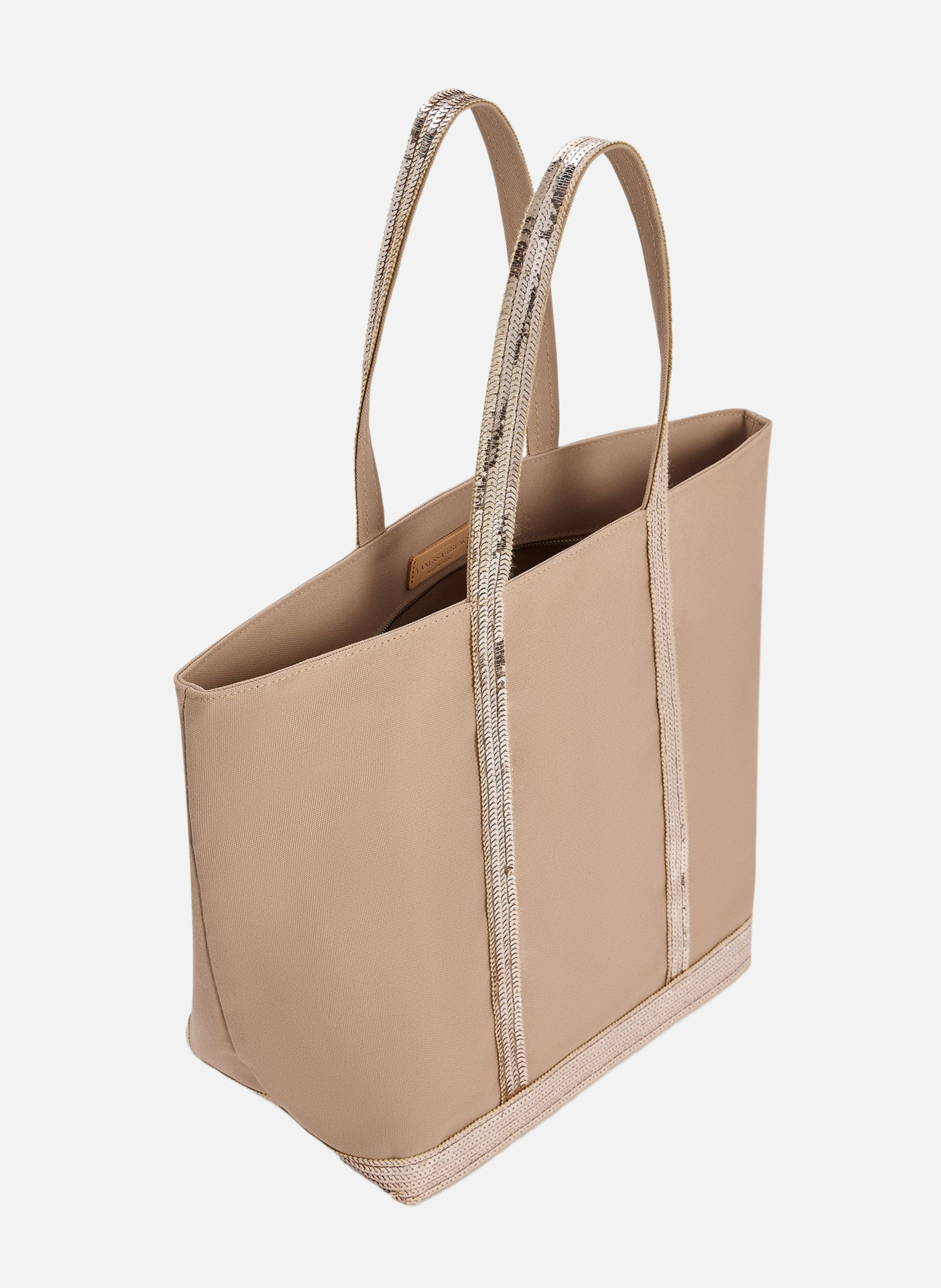 Cabas l zippé en toile VANESSA BRUNO Marron