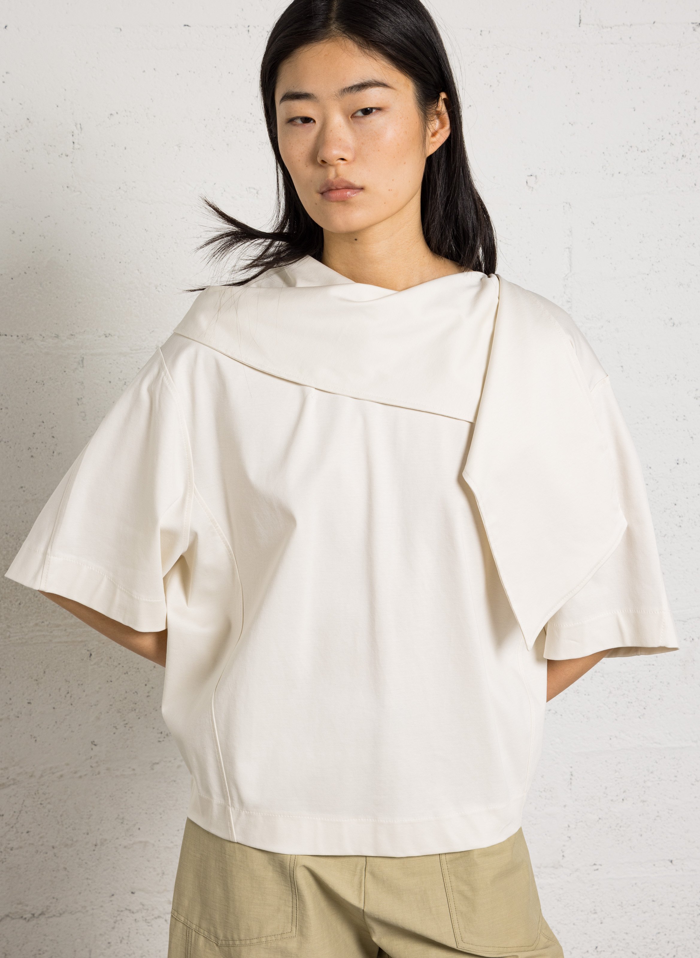 Top col rond en coton bio helena SOEUR Blanc