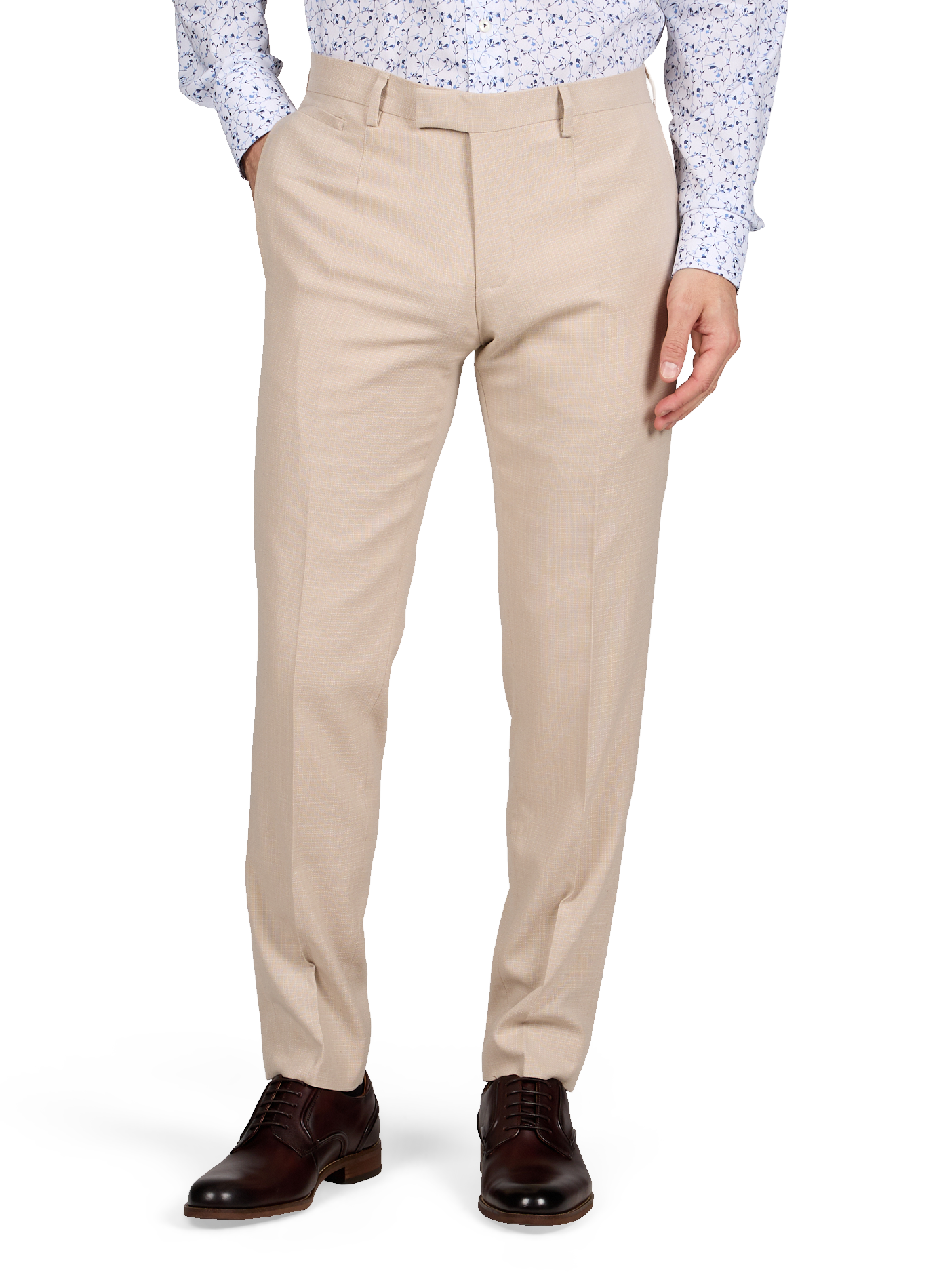 Tapered pleated pants STRELLSON Brown