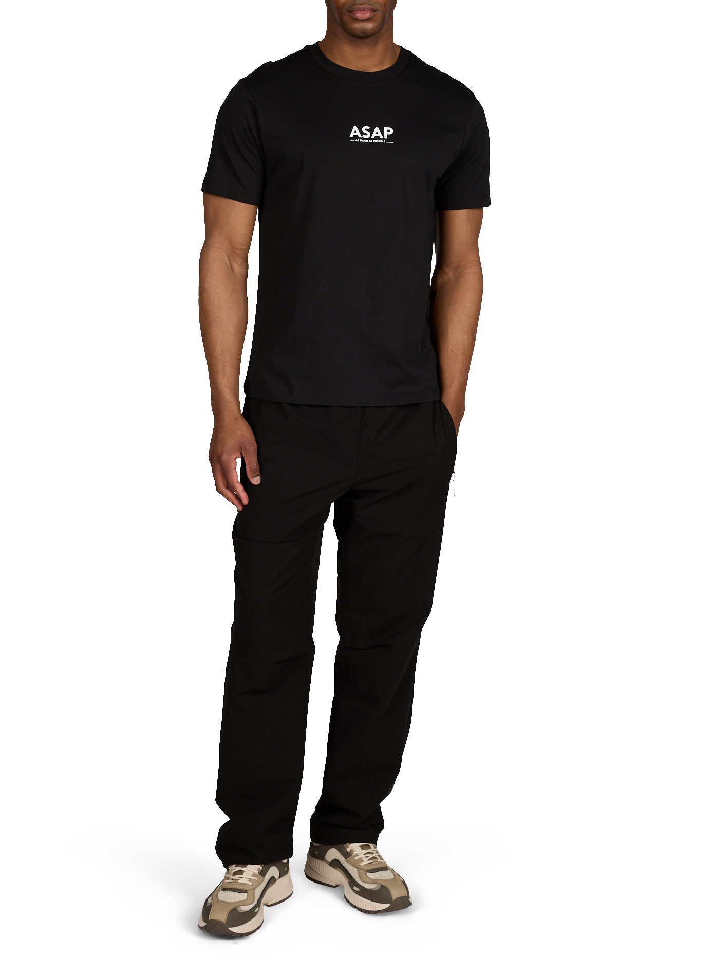 Tee-shirt droit col rond en coton SAVE THE DUCK Noir