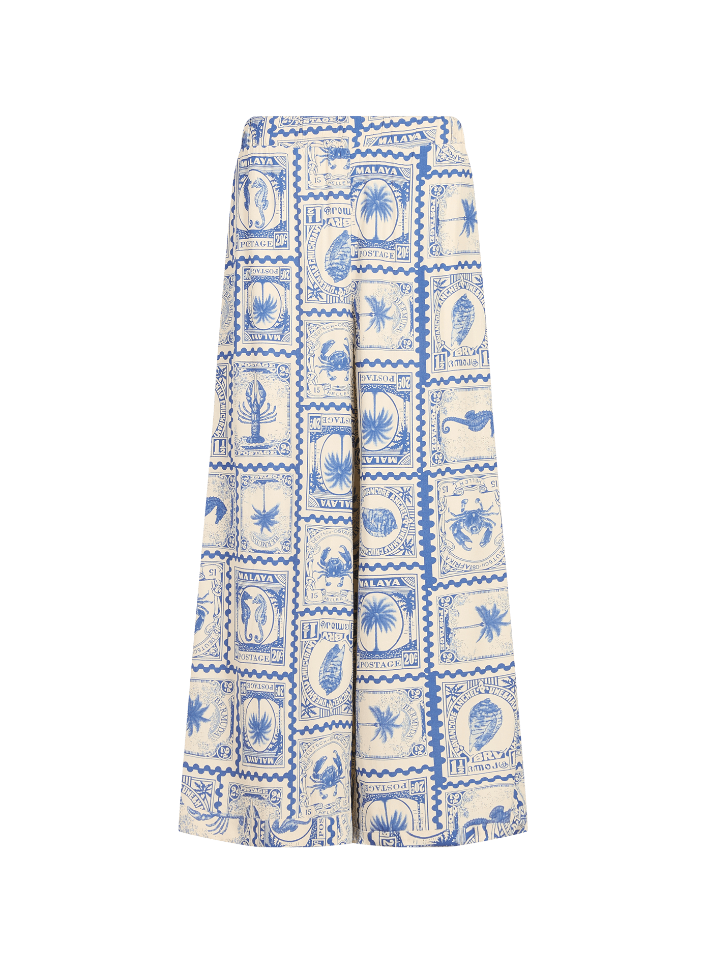 Pantalon large imprimé Vima OBJECT Beige