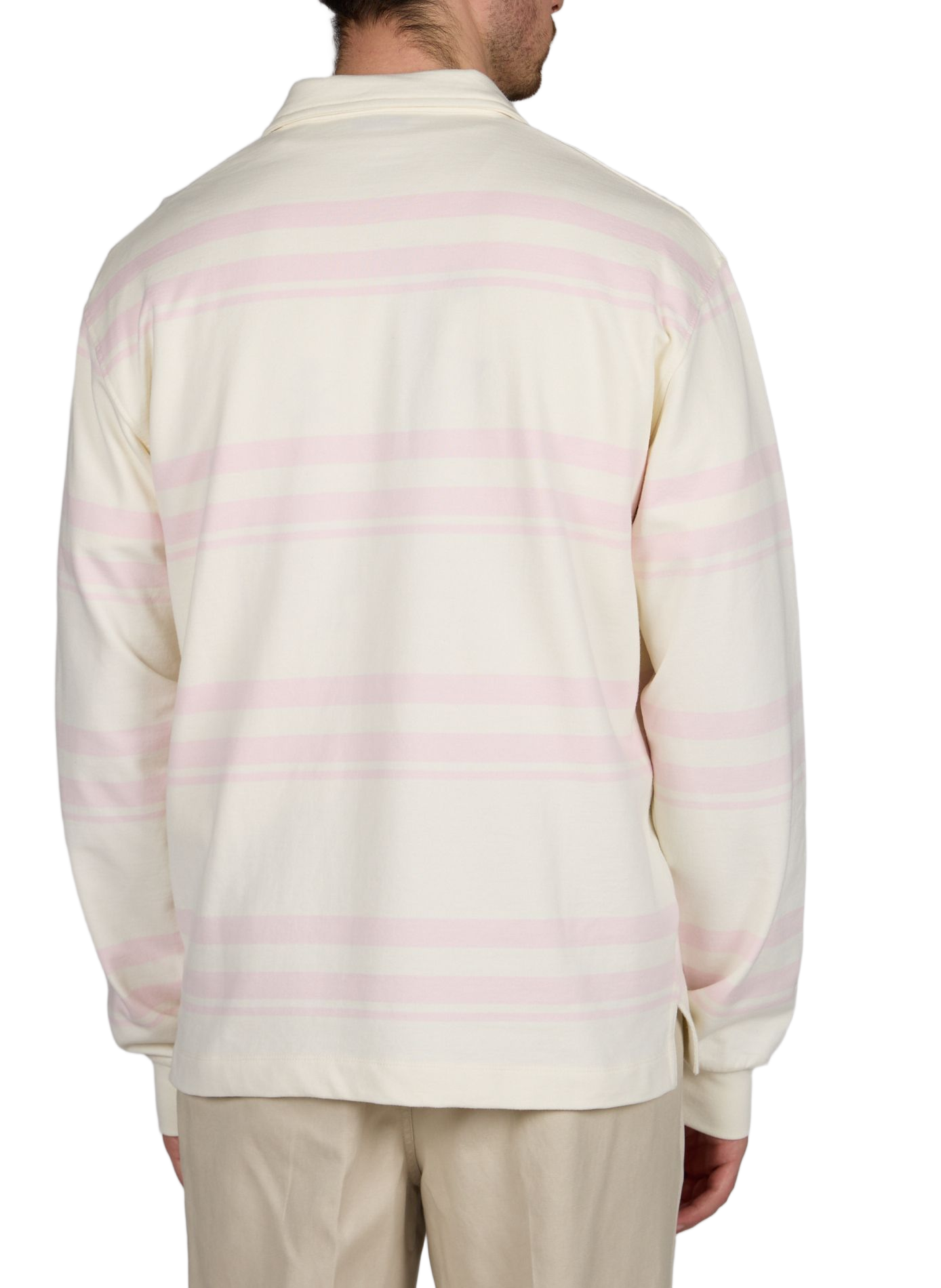 Casual striped Tate polo in organic cotton MINIMUM Pink