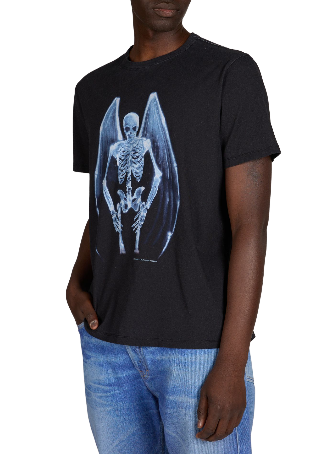 Camiseta estampada de algodón OUR LEGACY Negro