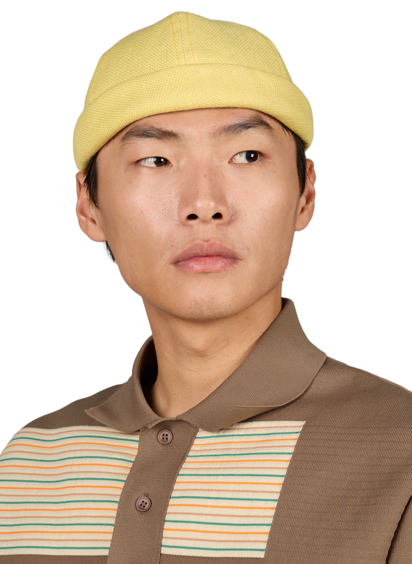Textured cotton hat BETON CIRE Yellow