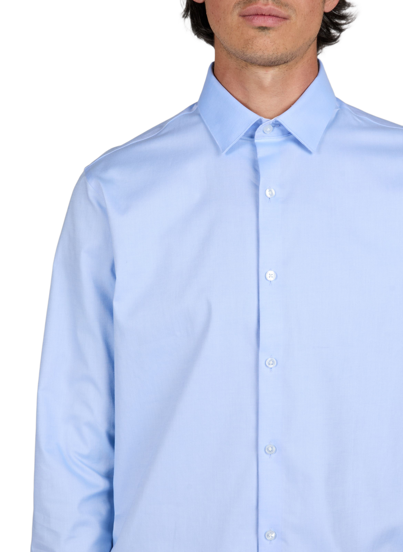 Solid button-down shirt CALVIN KLEIN Blue