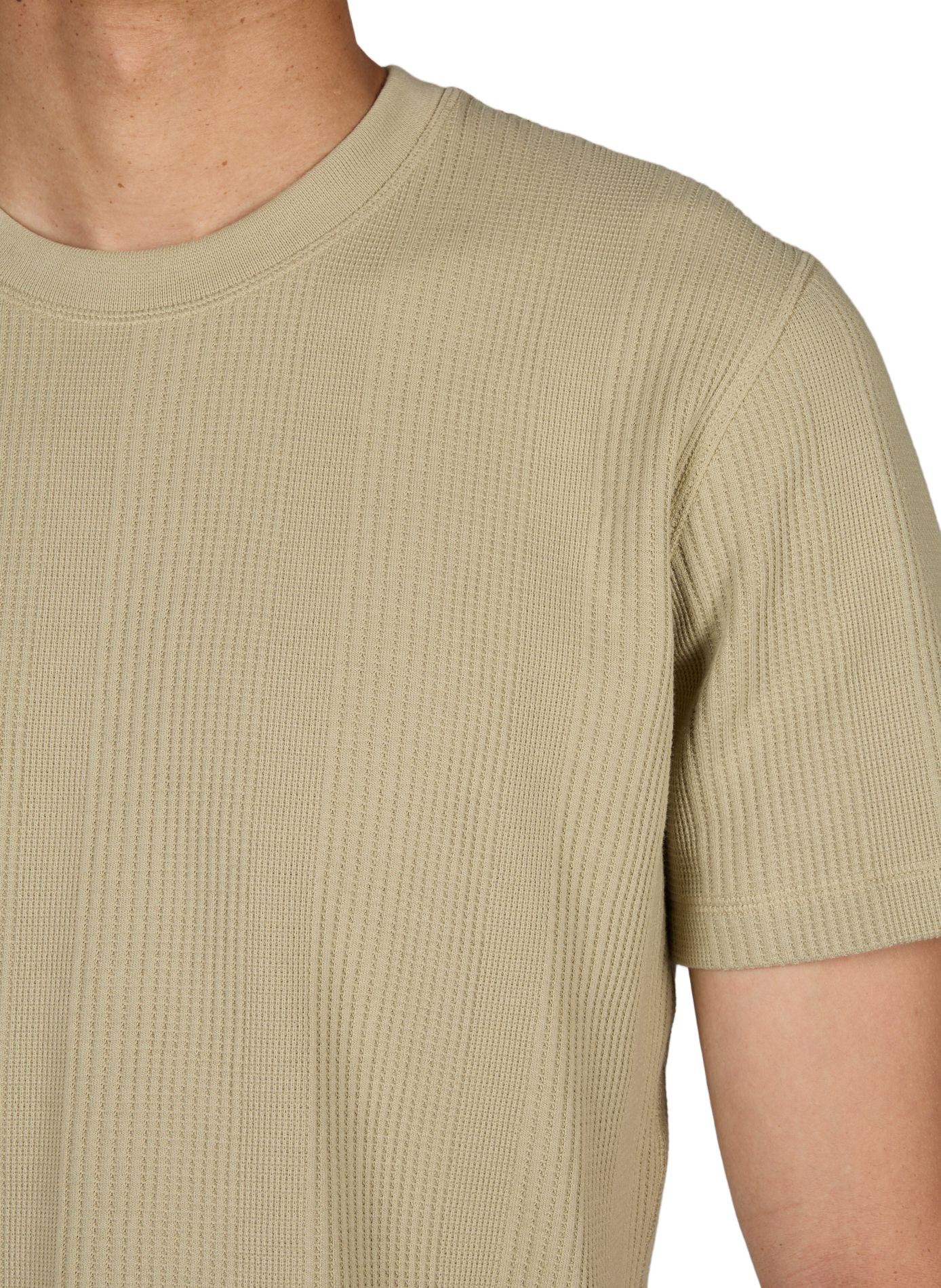 Camiseta de algodón mezclado con relieve BOSS Verde