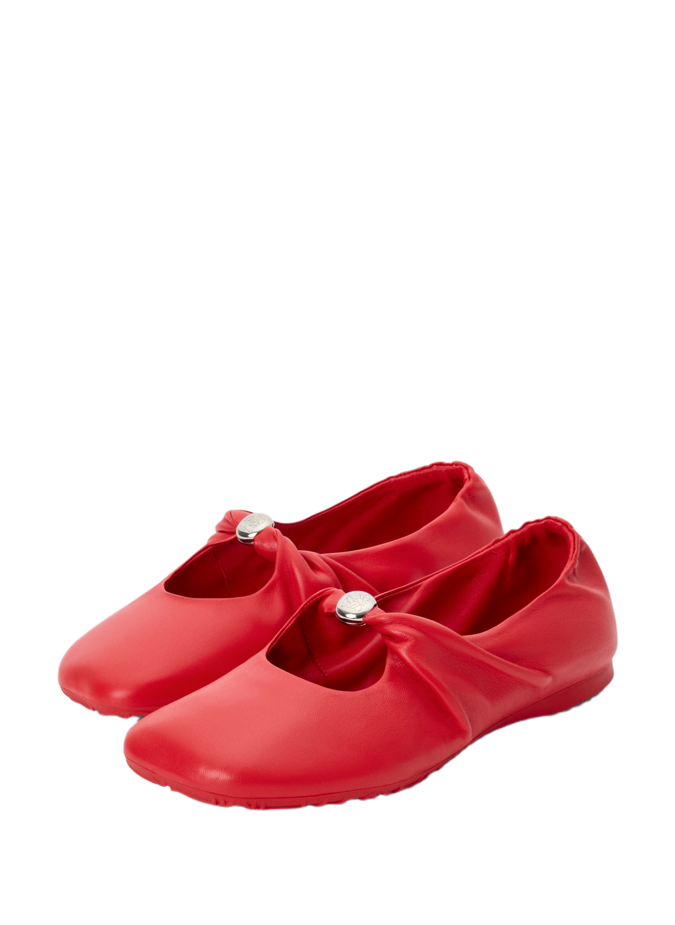 Ballerines Pebble Soft en cuir d'agneau nappa LOEWE Rouge