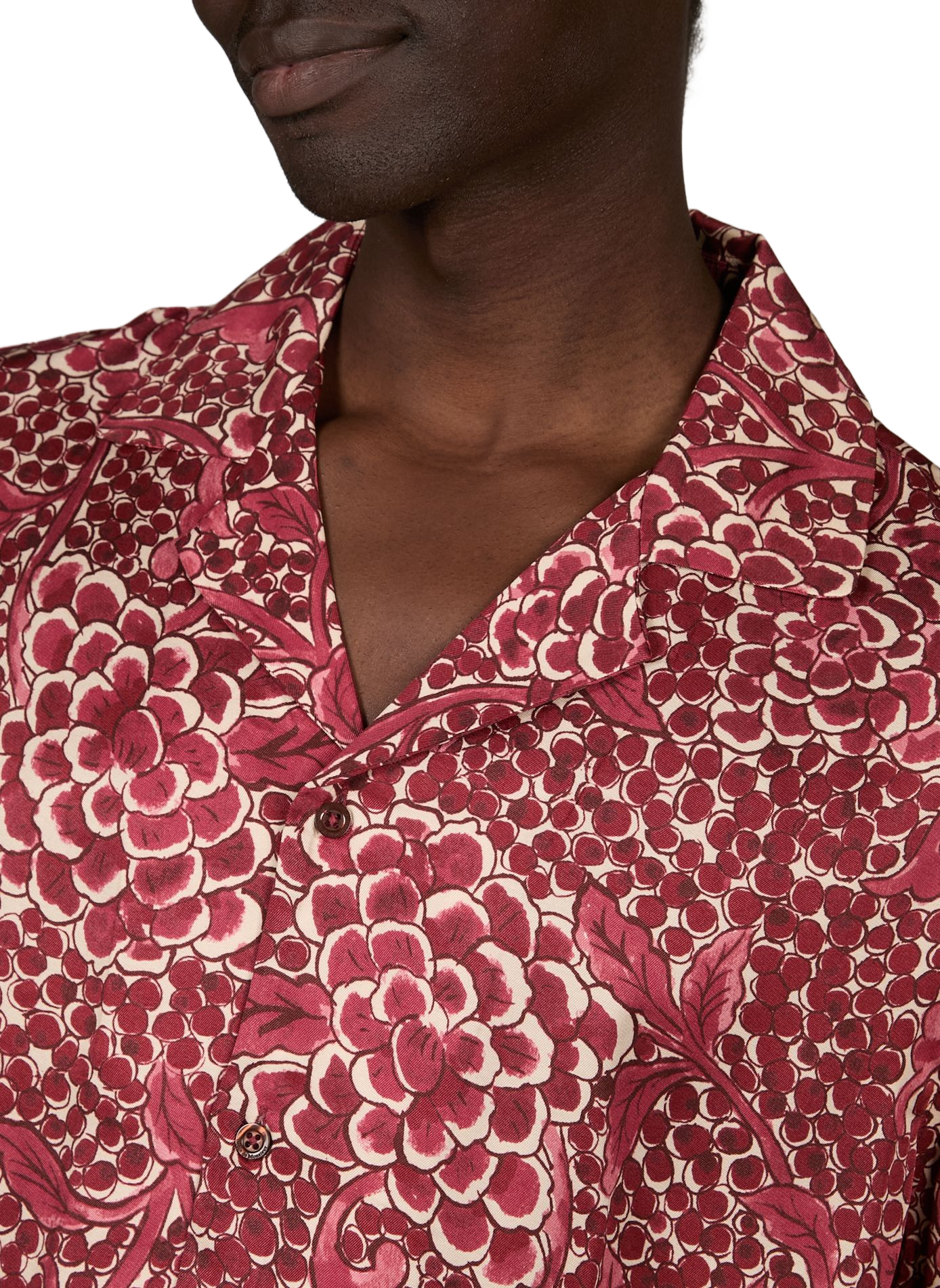 Wijdvallende blouse met druivenprint DROLE DE MONSIEUR Rood