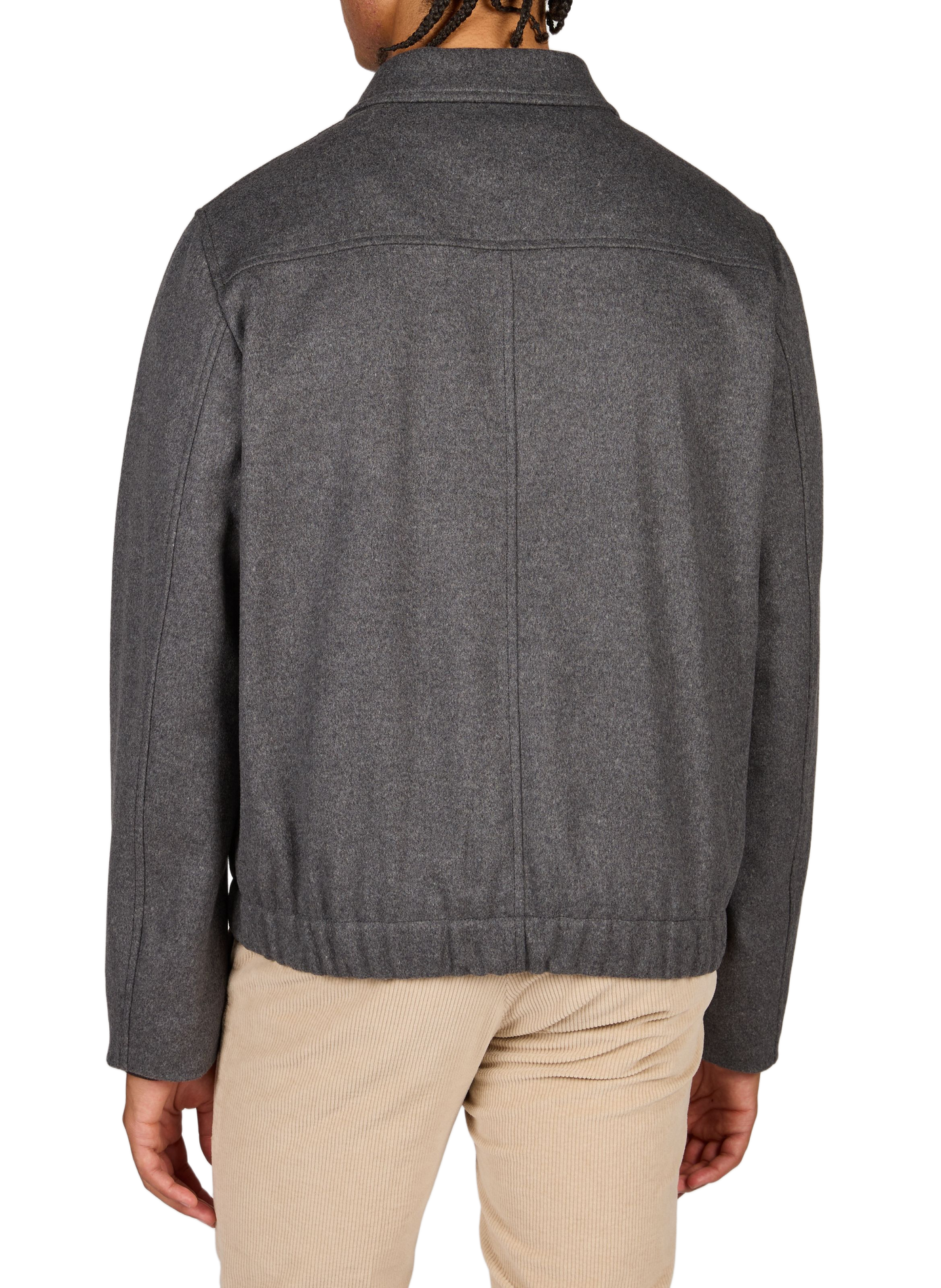 Bomber Primo en laine vierge et cachemire mélangés SLOWEAR Gris