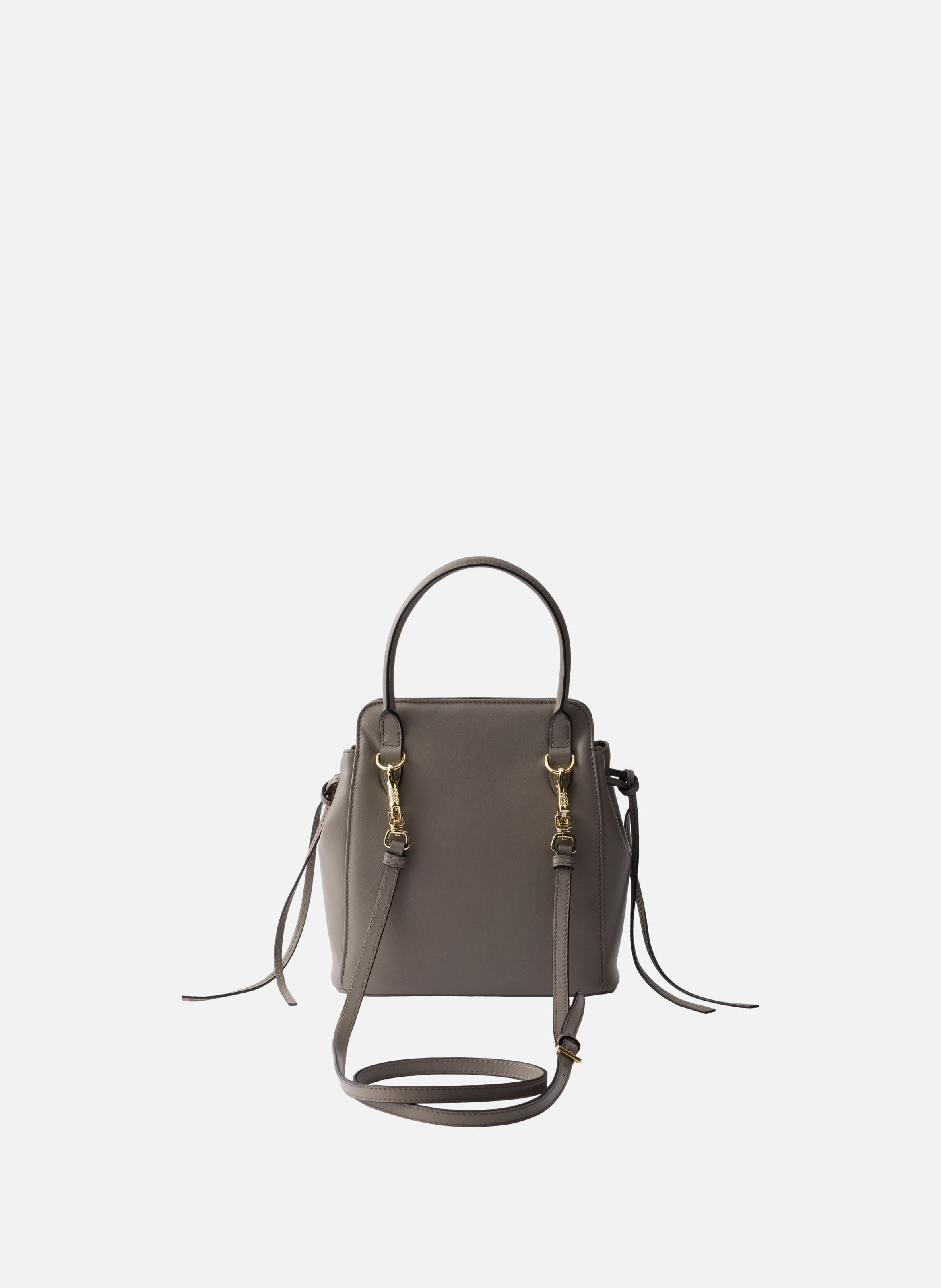 Mini sac à main prada carry en cuir PRADA Gris