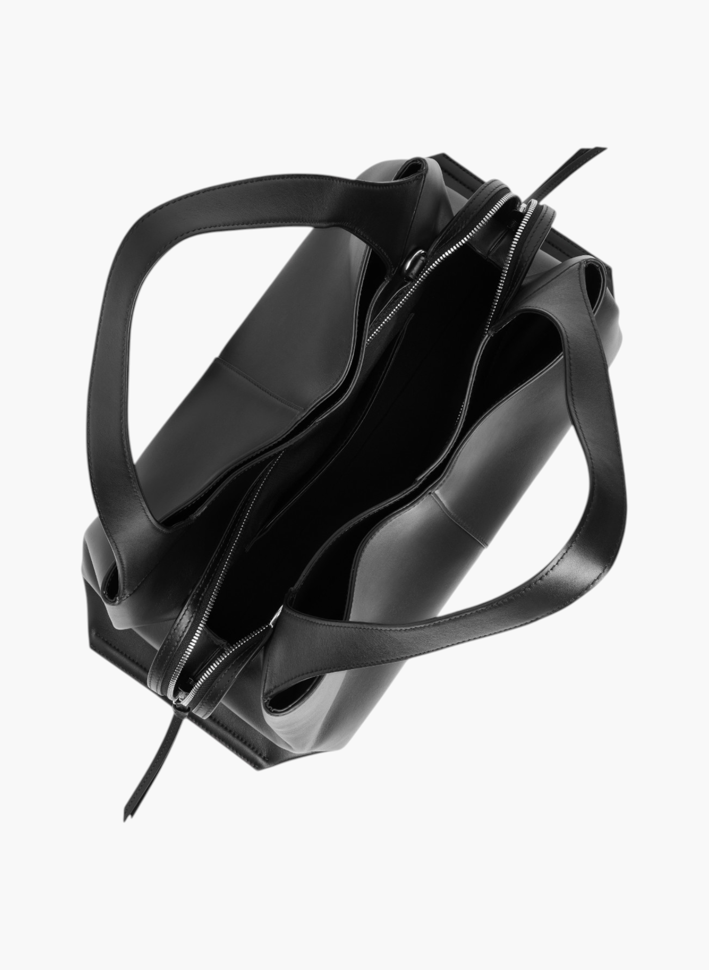 Sac cabas grand modèle félicie en cuir lisse LE TANNEUR Noir