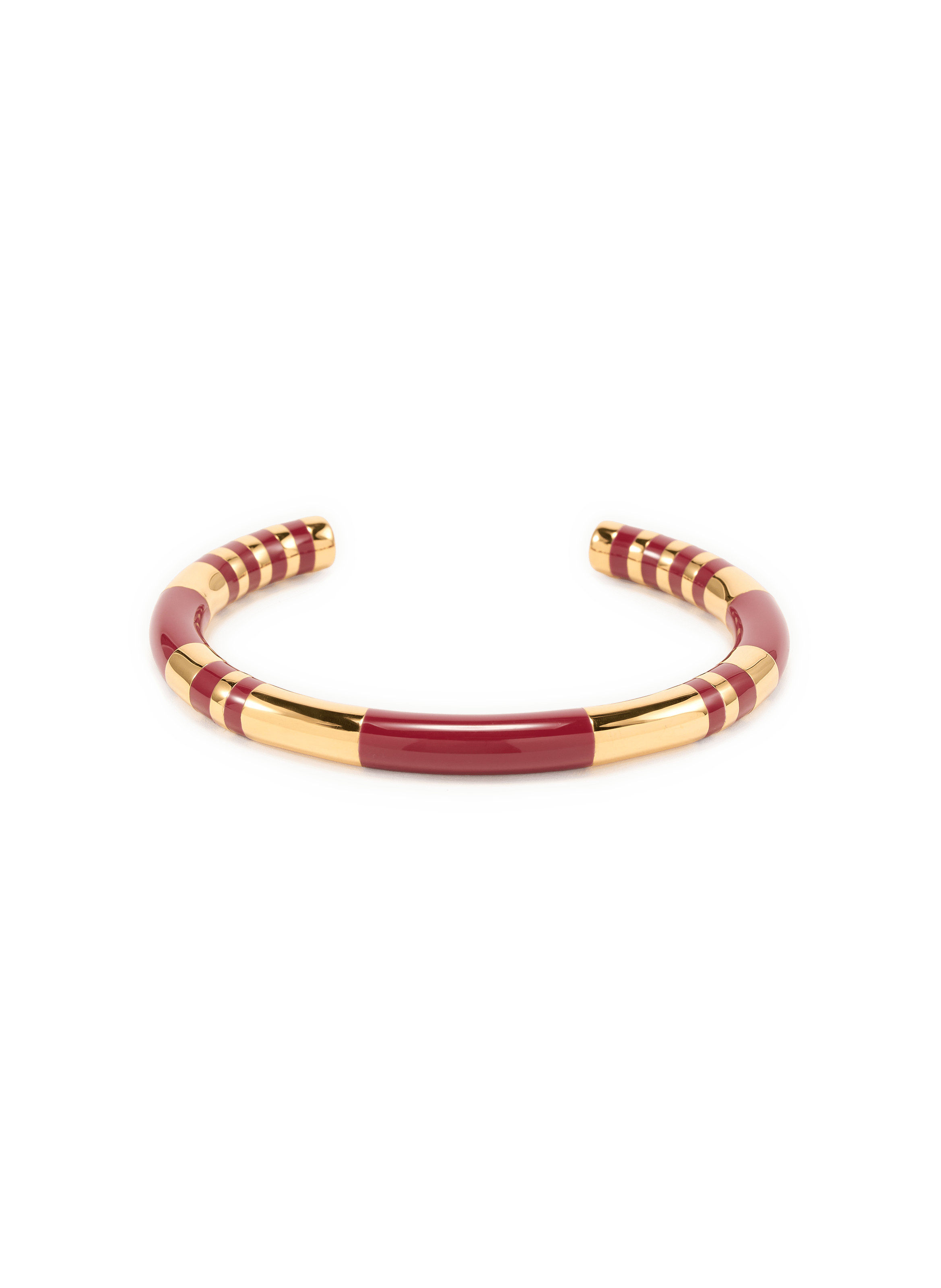 Striped bangle bracelet AURELIE BIDERMANN Brown