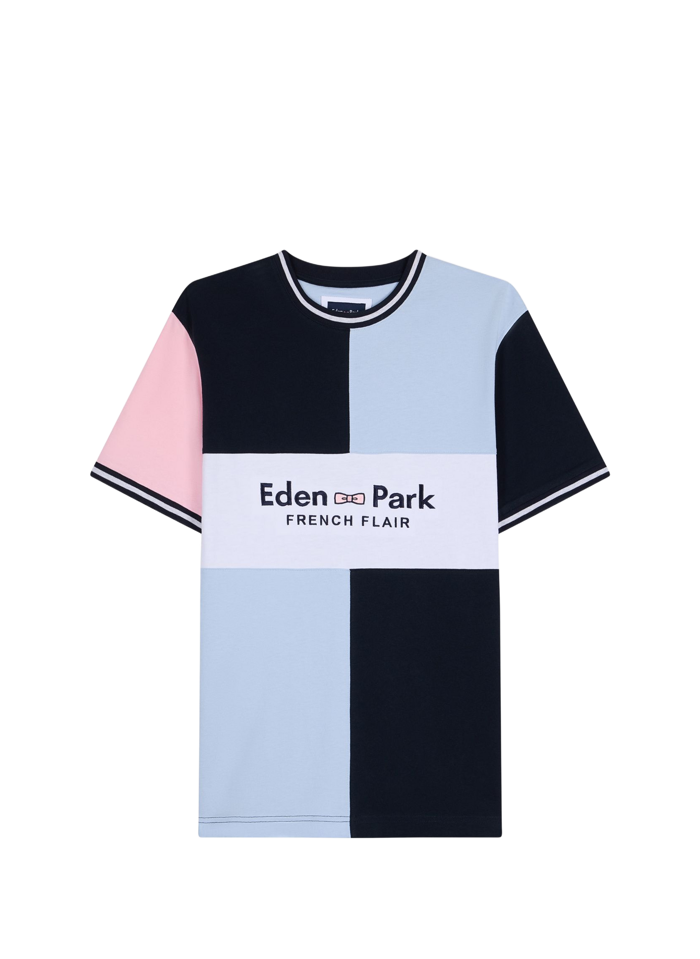 Tee-shirt col rond en coton EDEN PARK Blue